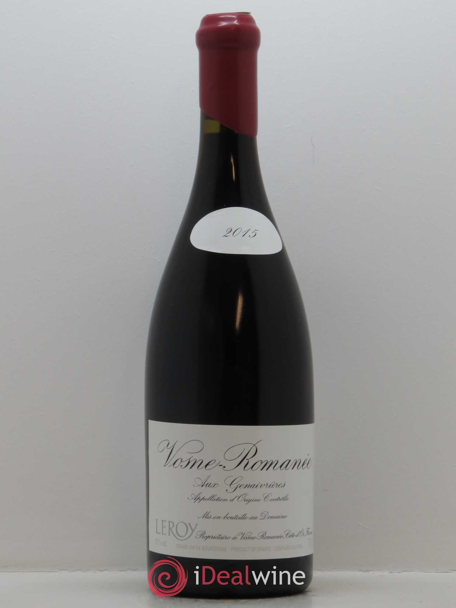 Vosne-Romanée Les Genaivrières Leroy (Domaine) 2015 - Lot de 1 bouteille - 0