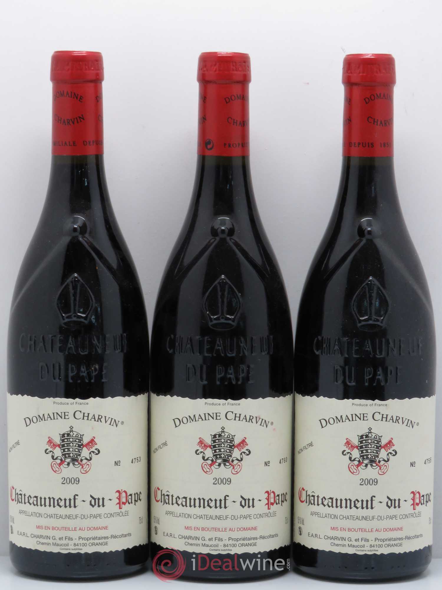 Châteauneuf-du-Pape Charvin (Domaine) 2009 - Lot de 3 bouteilles - 0
