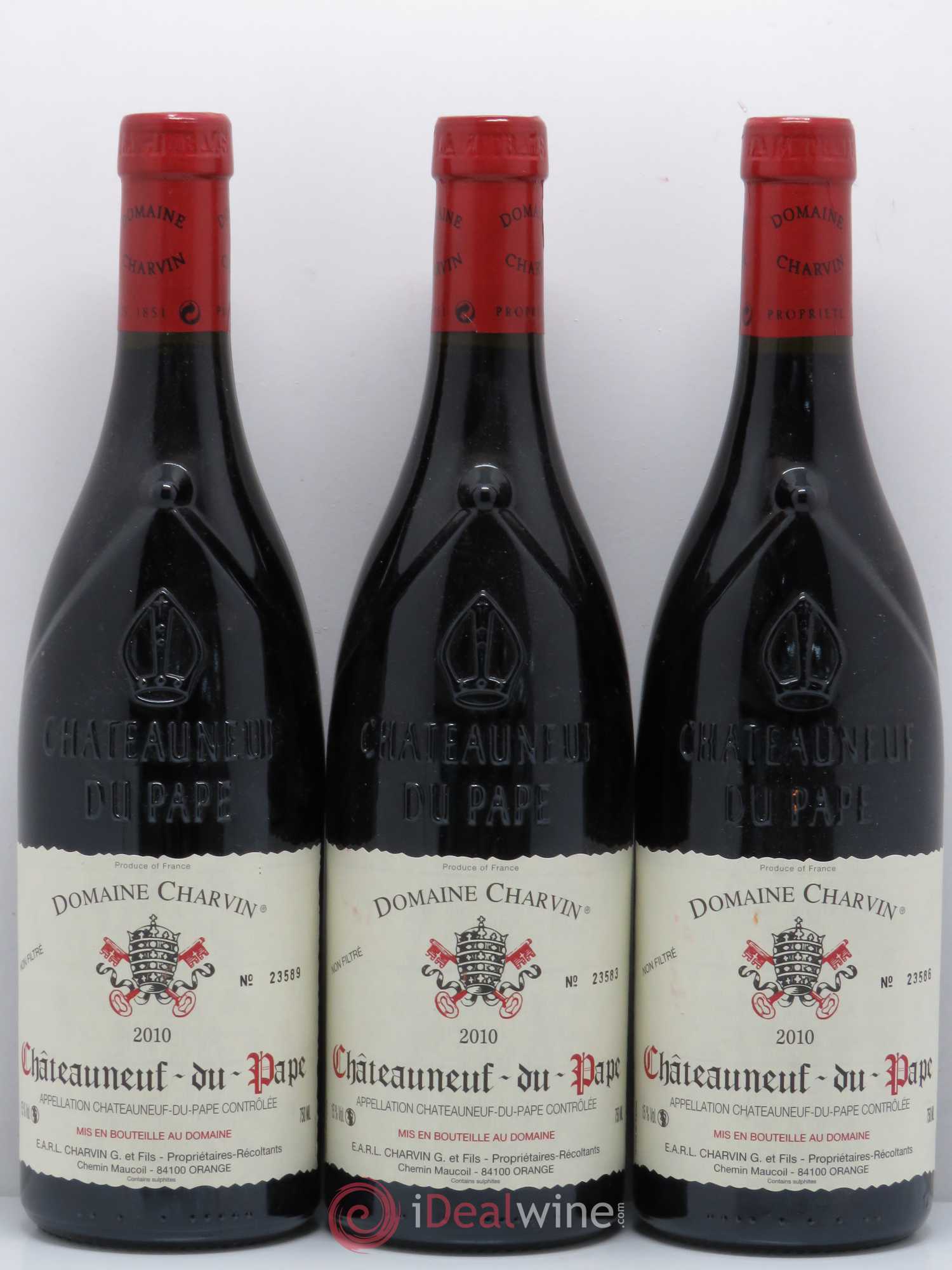 Châteauneuf-du-Pape Charvin (Domaine) 2010 - Lot de 3 bouteilles - 0