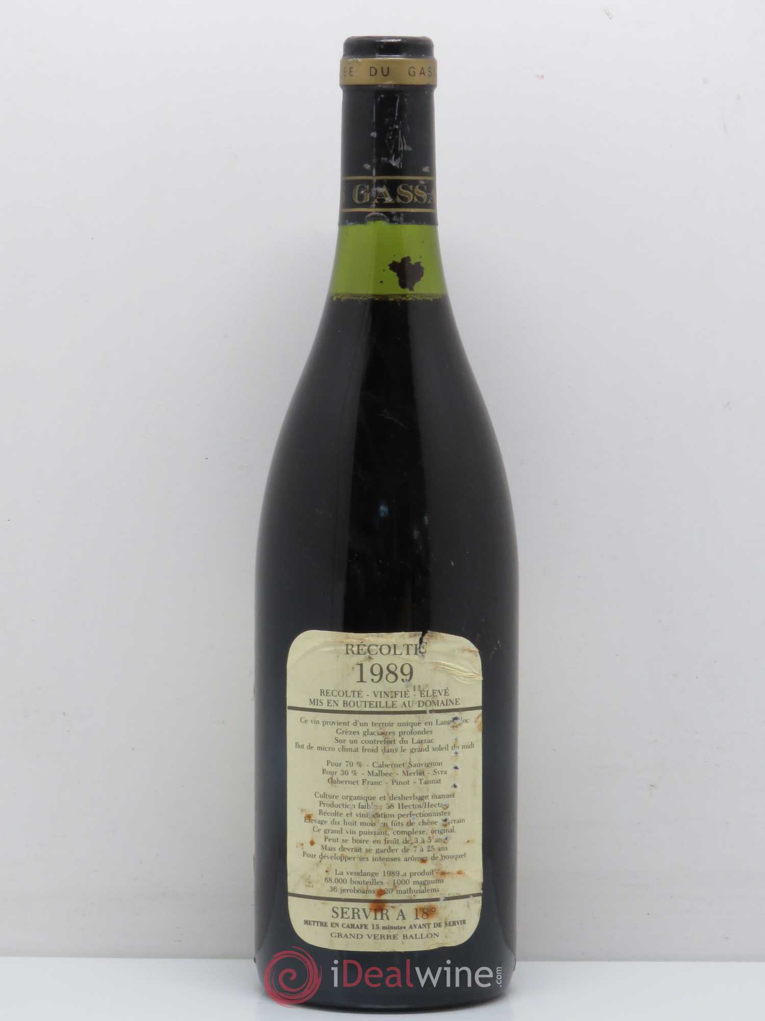 Saint-Guilhem-le-Désert - Cité d'Aniane Mas Daumas Gassac Famille Guibert de La Vaissière 1989 - Lot de 1 bouteille - 1
