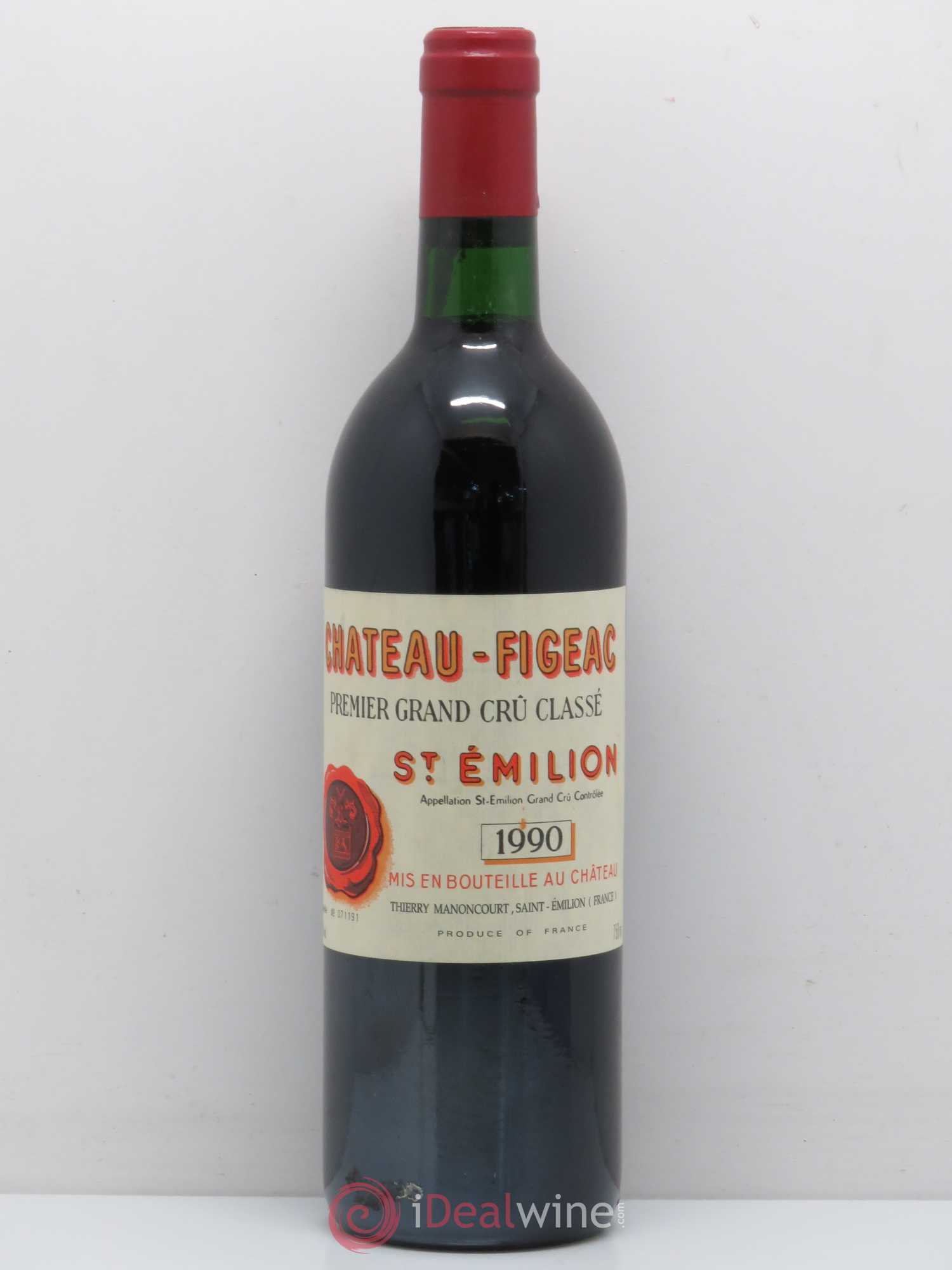Château Figeac 1er Grand Cru Classé A 1990 - Lot de 1 bouteille - 0