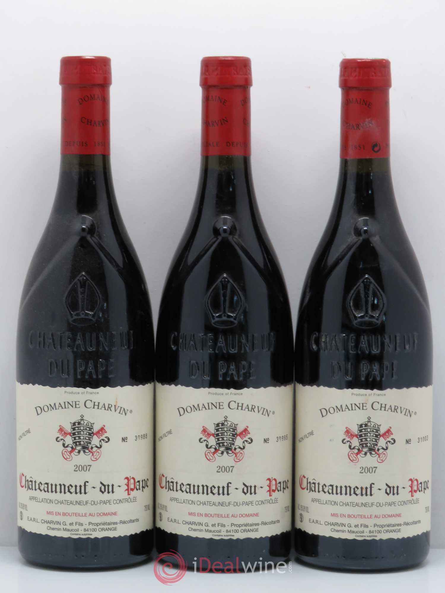 Châteauneuf-du-Pape Charvin (Domaine) 2007 - Lot de 3 bouteilles - 0