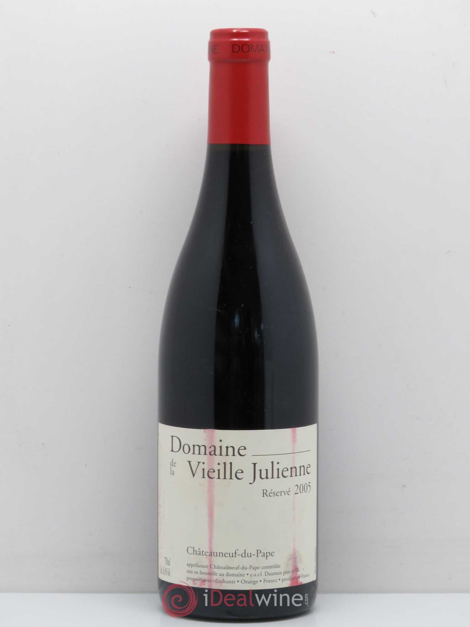 Châteauneuf-du-Pape Vieille Julienne (Domaine de la) Réservé Jean-Paul Daumen 2005 - Lot de 1 bouteille - 0
