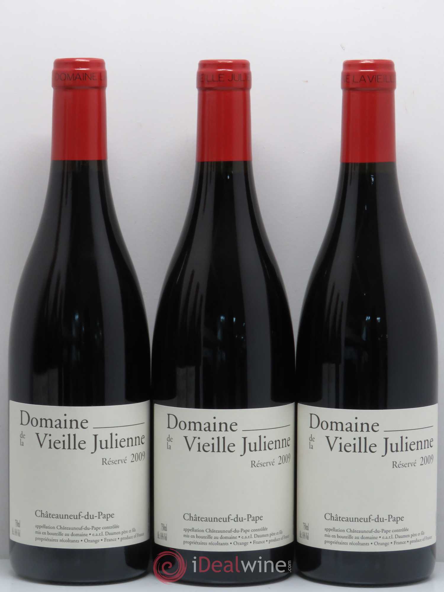 Châteauneuf-du-Pape Vieille Julienne (Domaine de la) Réservé Jean-Paul Daumen 2009 - Lot de 6 bouteilles - 1