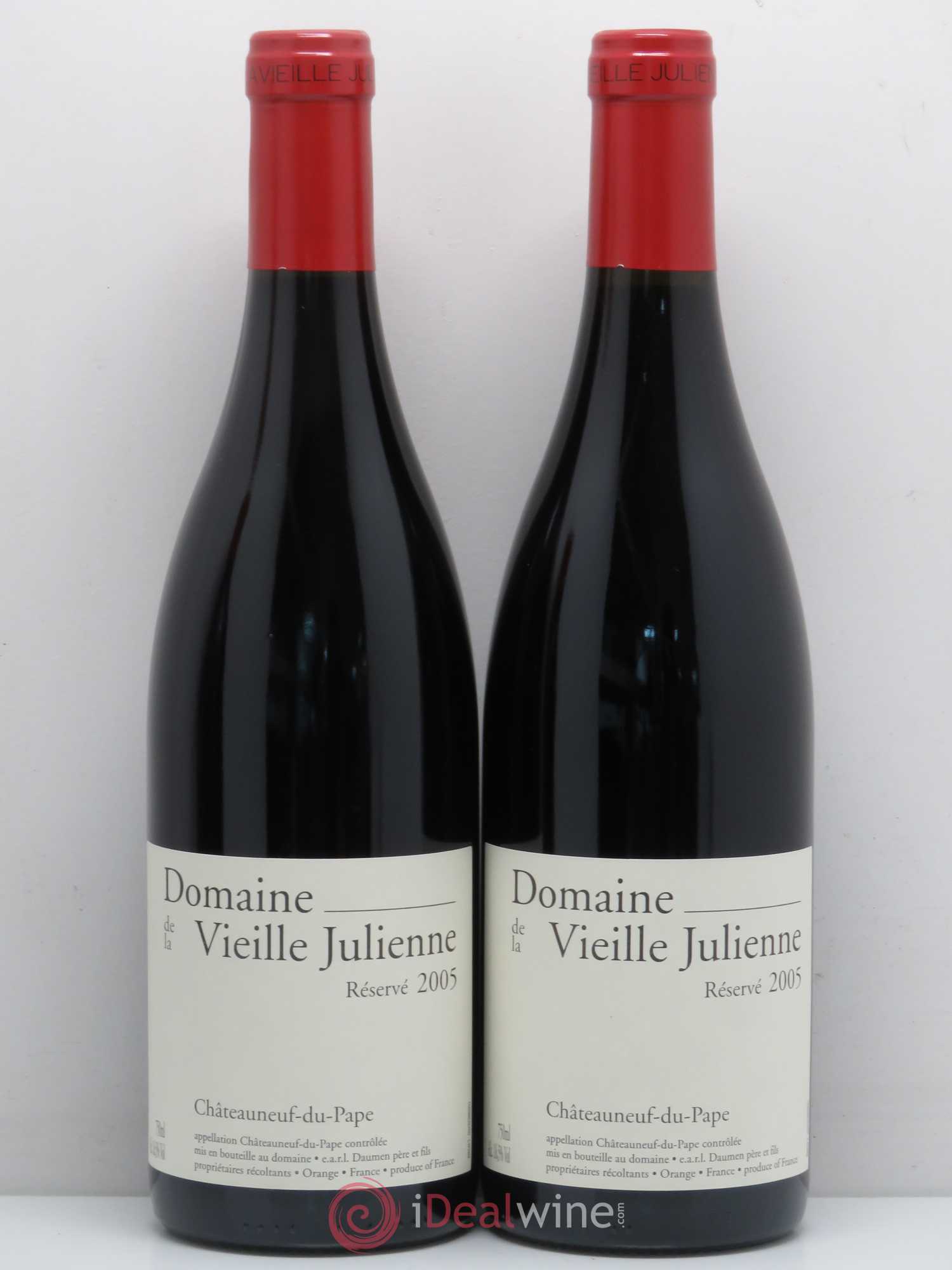 Châteauneuf-du-Pape Vieille Julienne (Domaine de la) Réservé Jean-Paul Daumen 2005 - Lot de 2 bouteilles - 0