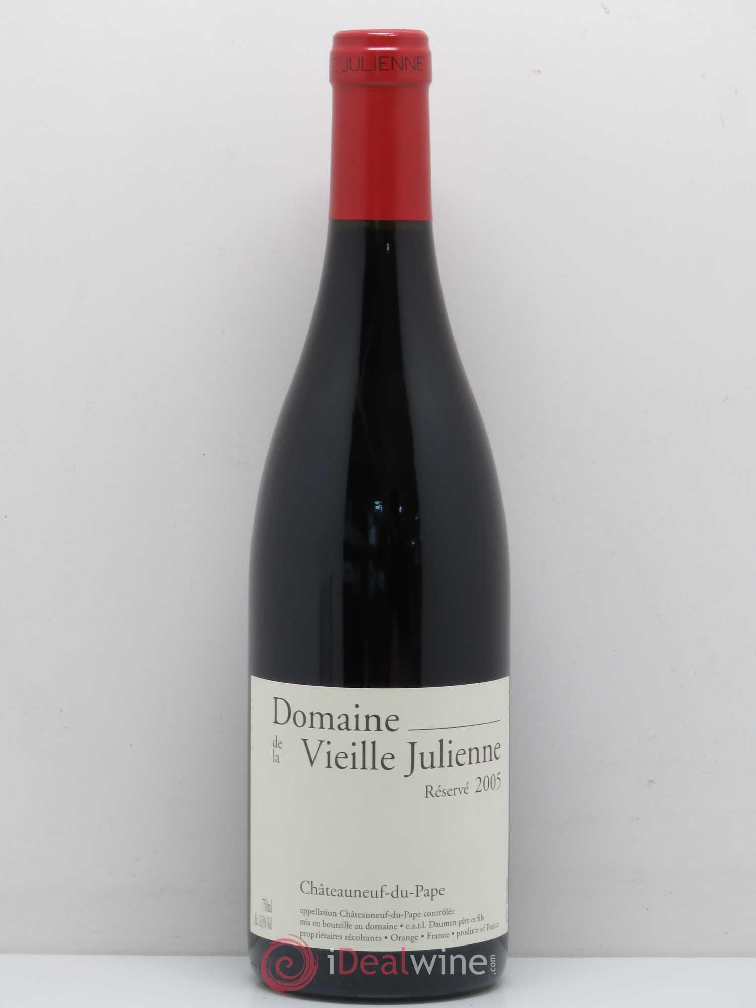 Châteauneuf-du-Pape Vieille Julienne (Domaine de la) Réservé Jean-Paul Daumen 2005 - Lot de 1 bouteille - 0