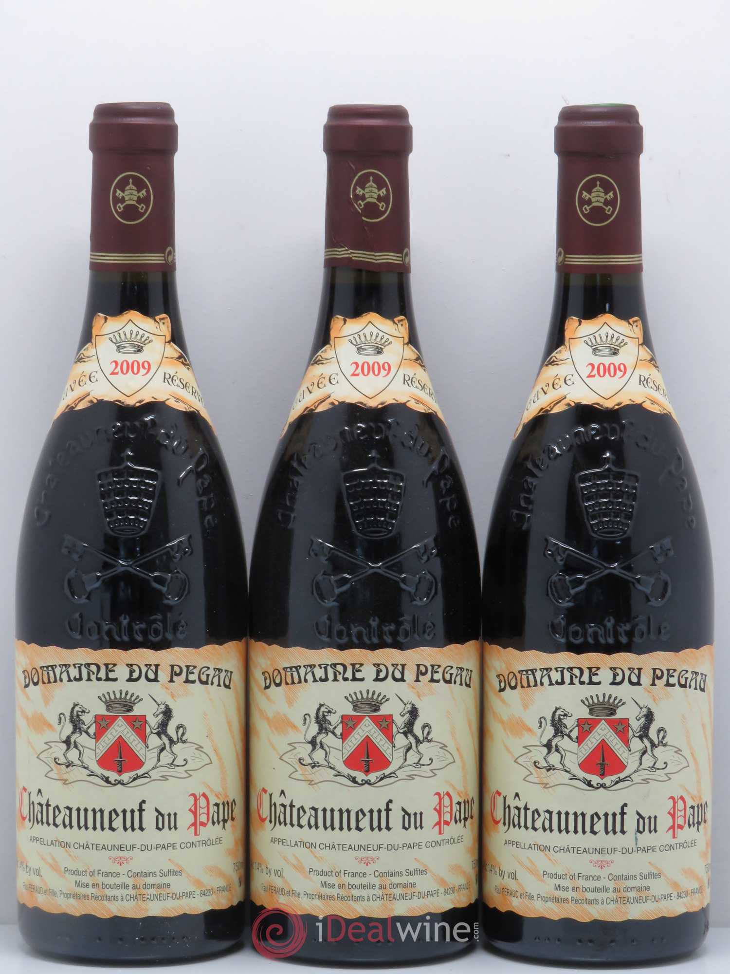 Châteauneuf-du-Pape Domaine Pegau 2009 - Posten von 3 Flaschen - 0