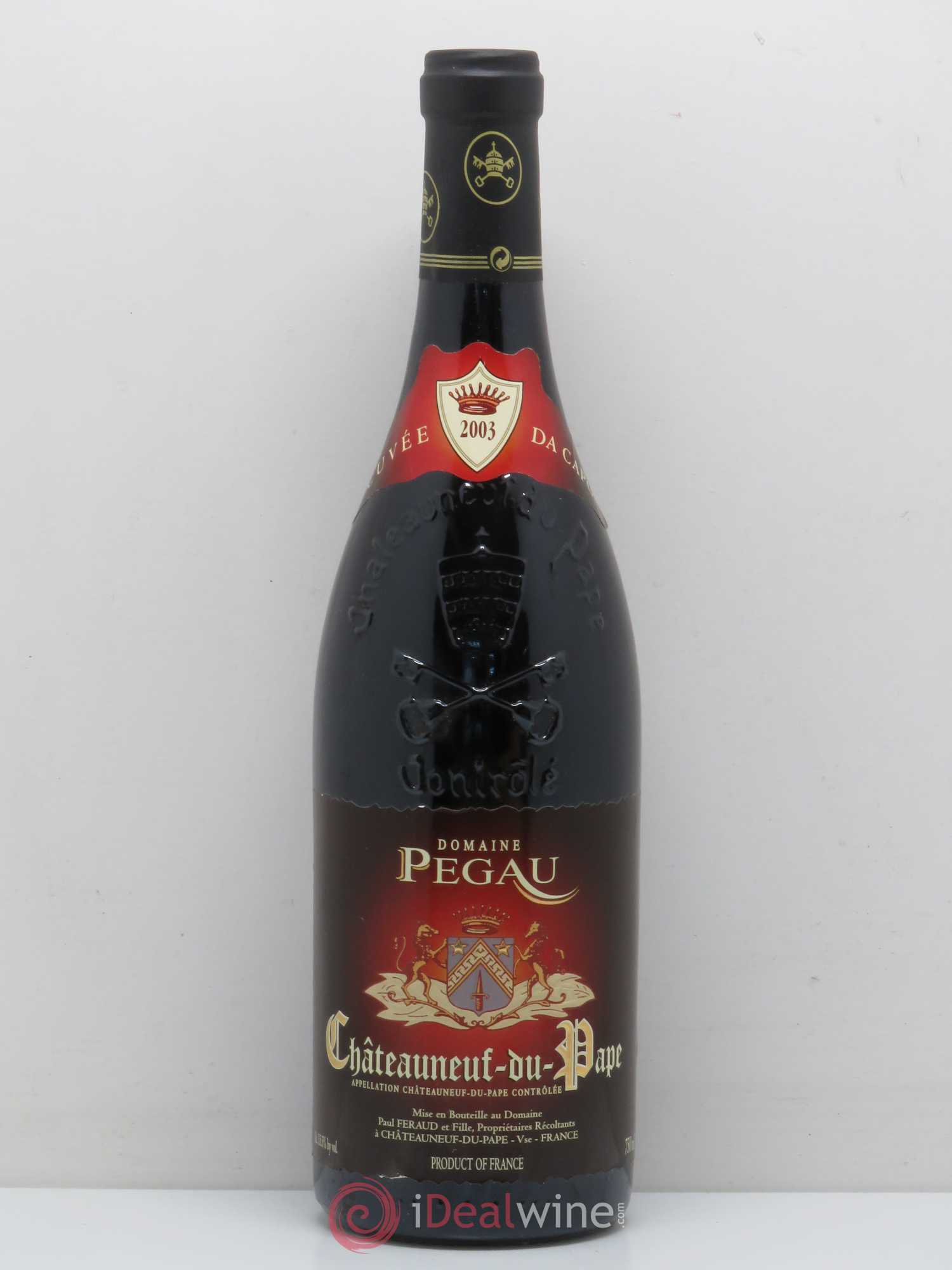 Châteauneuf-du-Pape Domaine du Pégau Cuvée Da Capo Paul et Laurence Féraud 2003 - Lot de 1 bouteille - 0