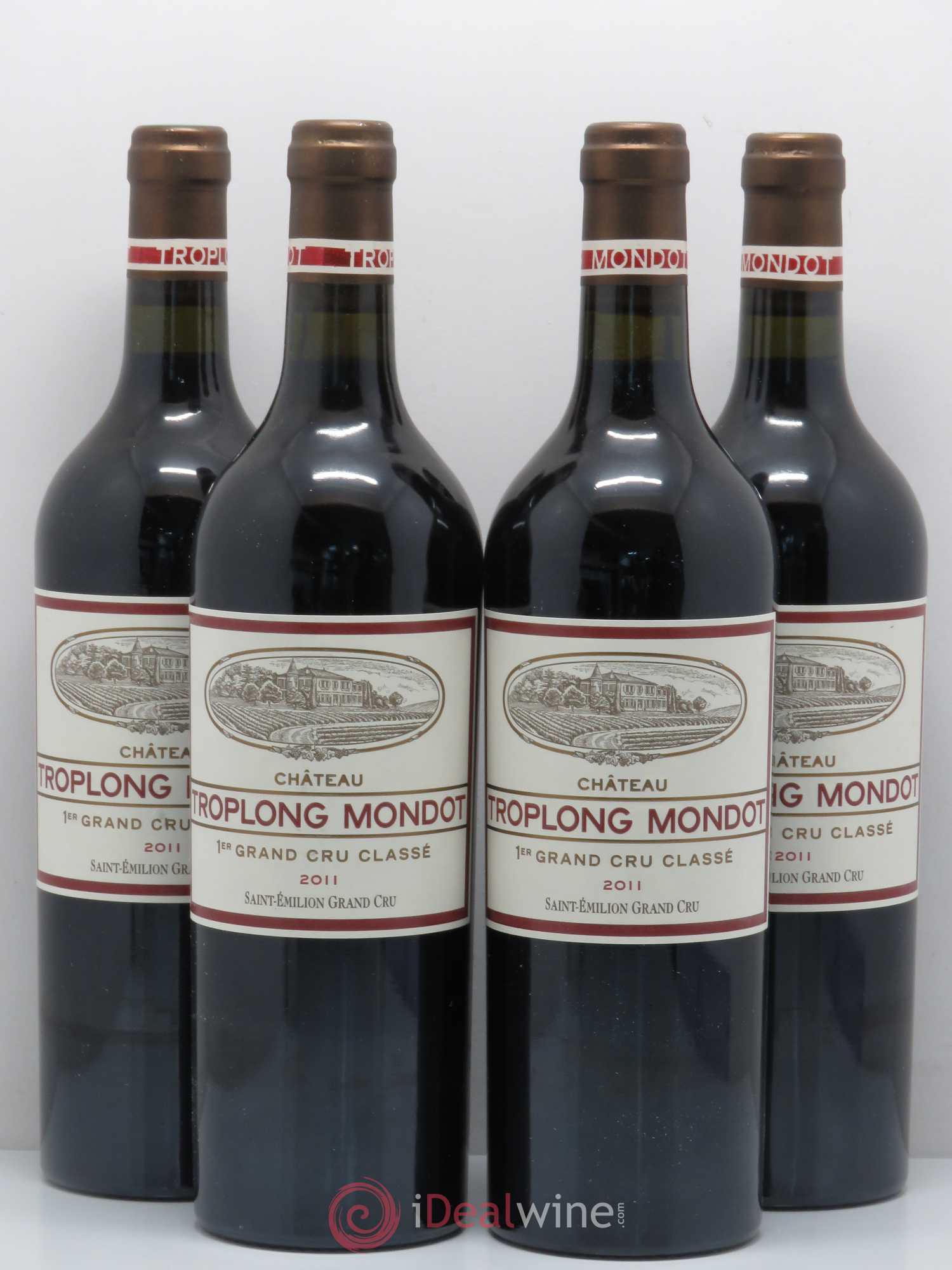 Château Troplong Mondot 1er Grand Cru Classé B 2011 - Lot de 4 bouteilles - 0