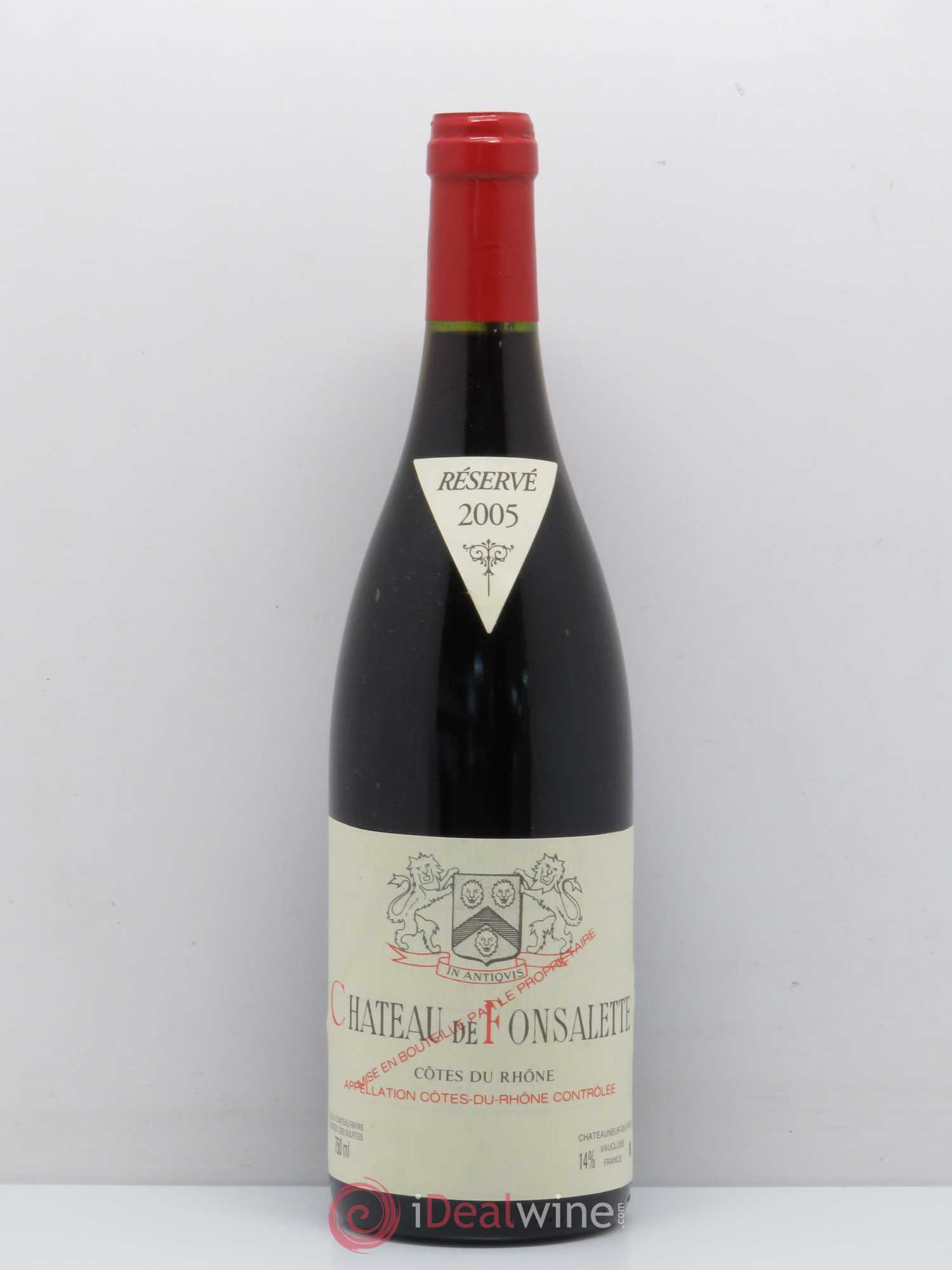 Côtes-du-Rhône Château de Fonsalette Emmanuel Reynaud 2005 - Lot de 1 bouteille - 0