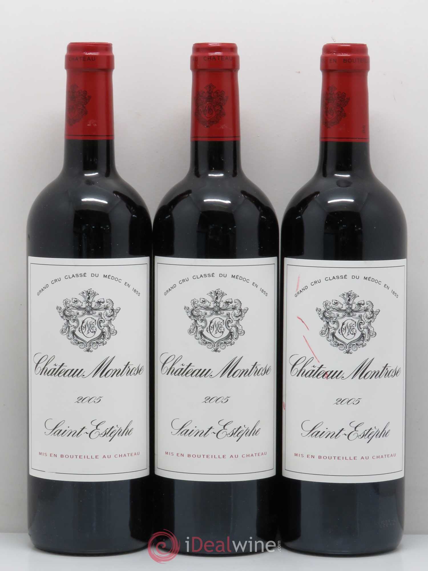 Château Montrose 2ème Grand Cru Classé 2005 - Lot de 3 bouteilles - 0