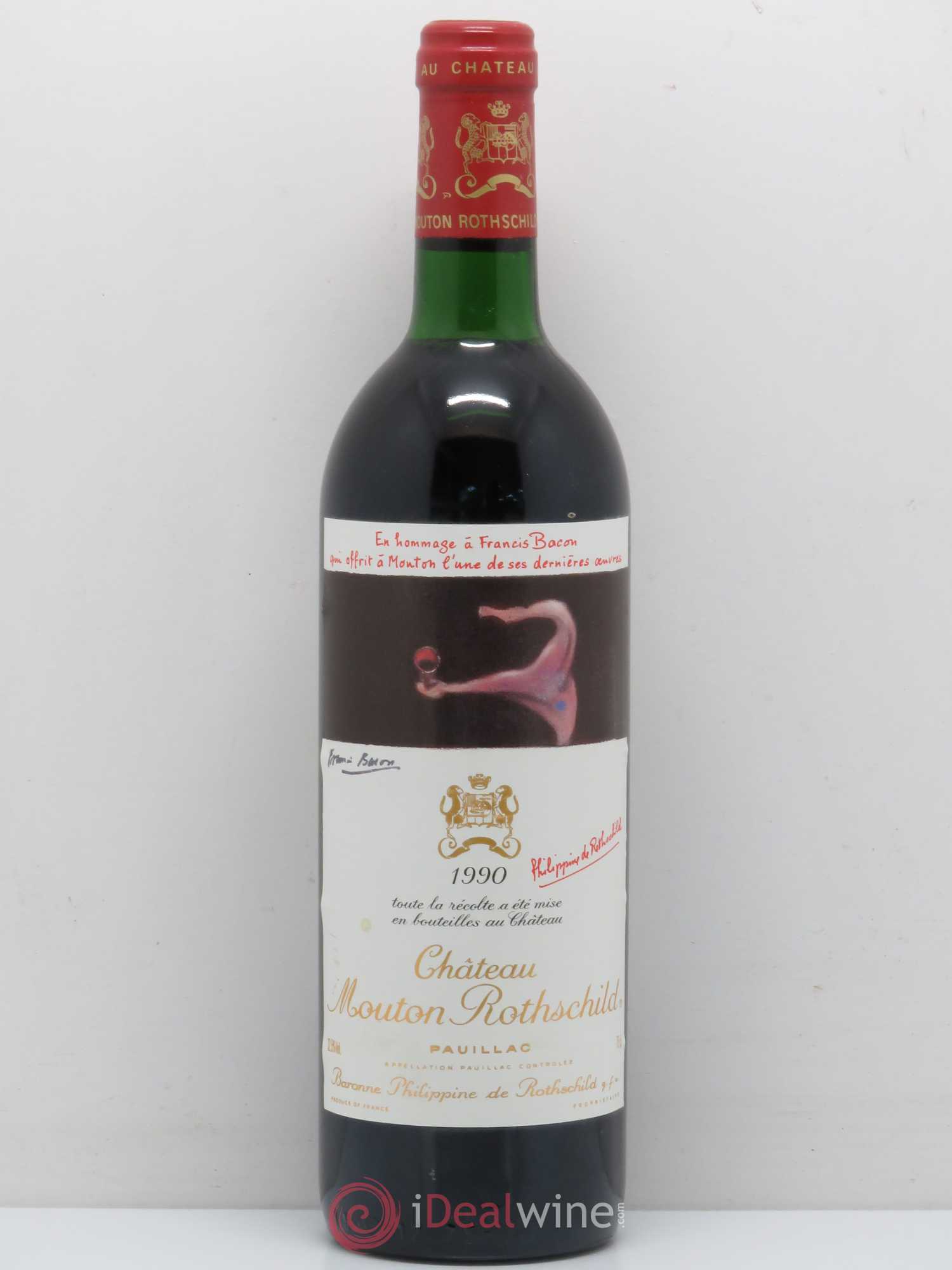 Château Mouton Rothschild 1er Grand Cru Classé 1990 - Lot de 1 bouteille - 0