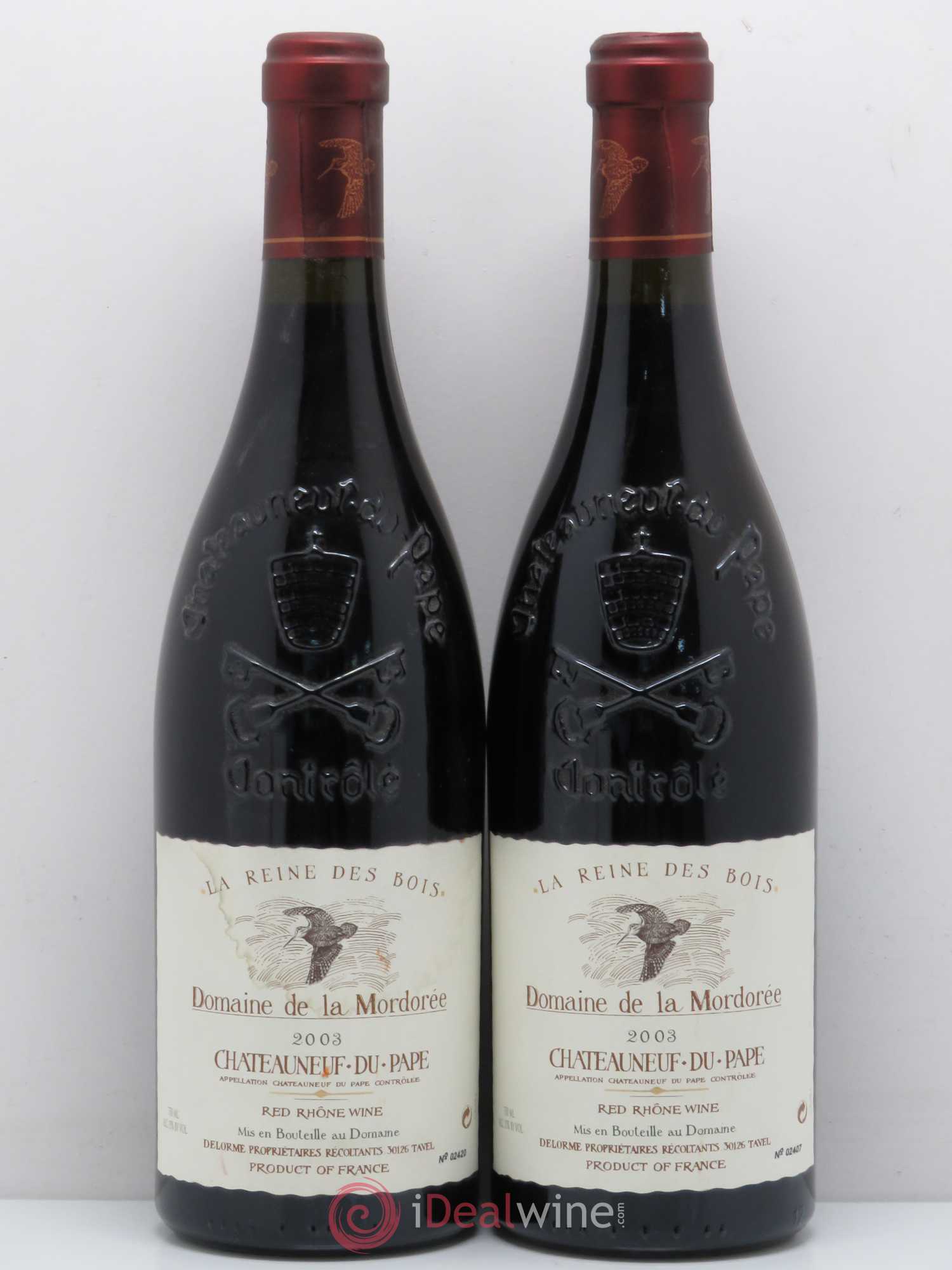 Châteauneuf-du-Pape Domaine de La Mordorée (Domaine de) 2003 - Lot de 2 bouteilles - 0