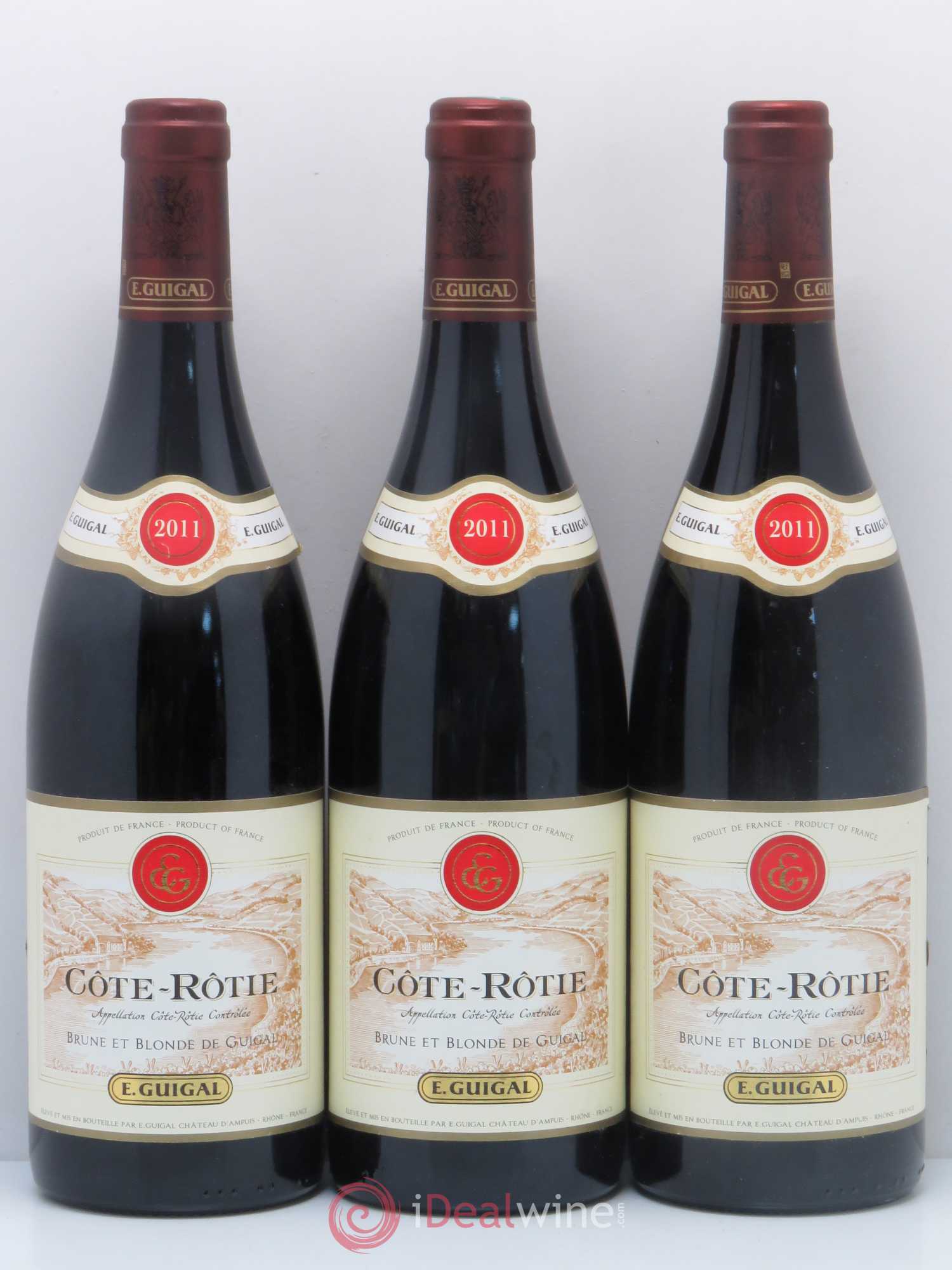 Côte-Rôtie Côtes Brune et Blonde Guigal (sans prix de réserve) 2011 - Lot de 3 bouteilles - 0