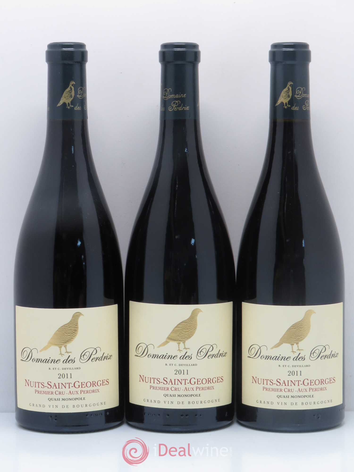 Nuits-Saint-Georges 1er Cru Aux Perdrix Perdrix (Domaine des) (sans prix de réserve) 2011 - Lot de 3 bouteilles - 0