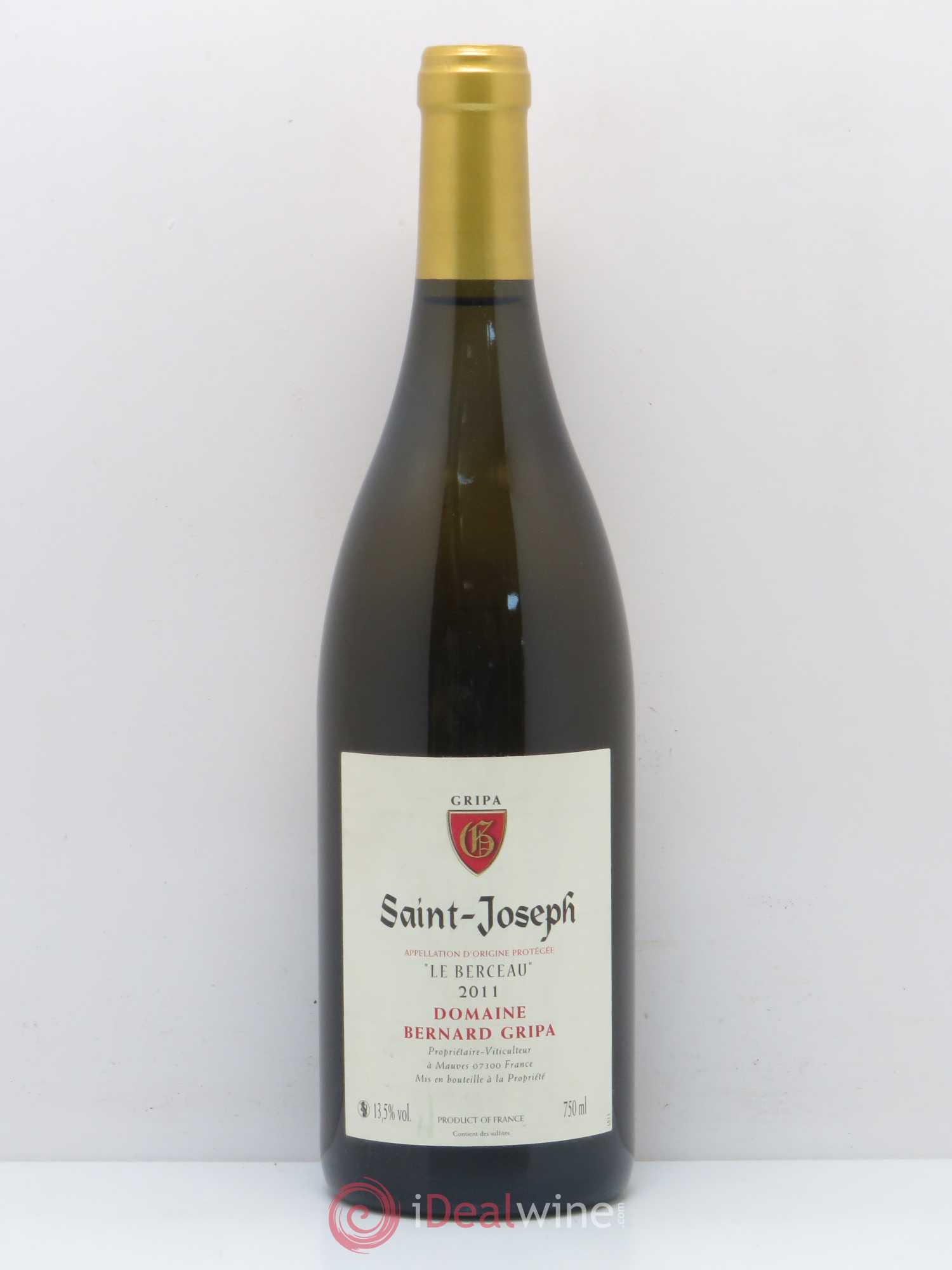 Saint-Joseph Le Berceau Domaine Bernard Grippa (sans prix de réserve) 2011 - Posten von 1 Flasche - 0