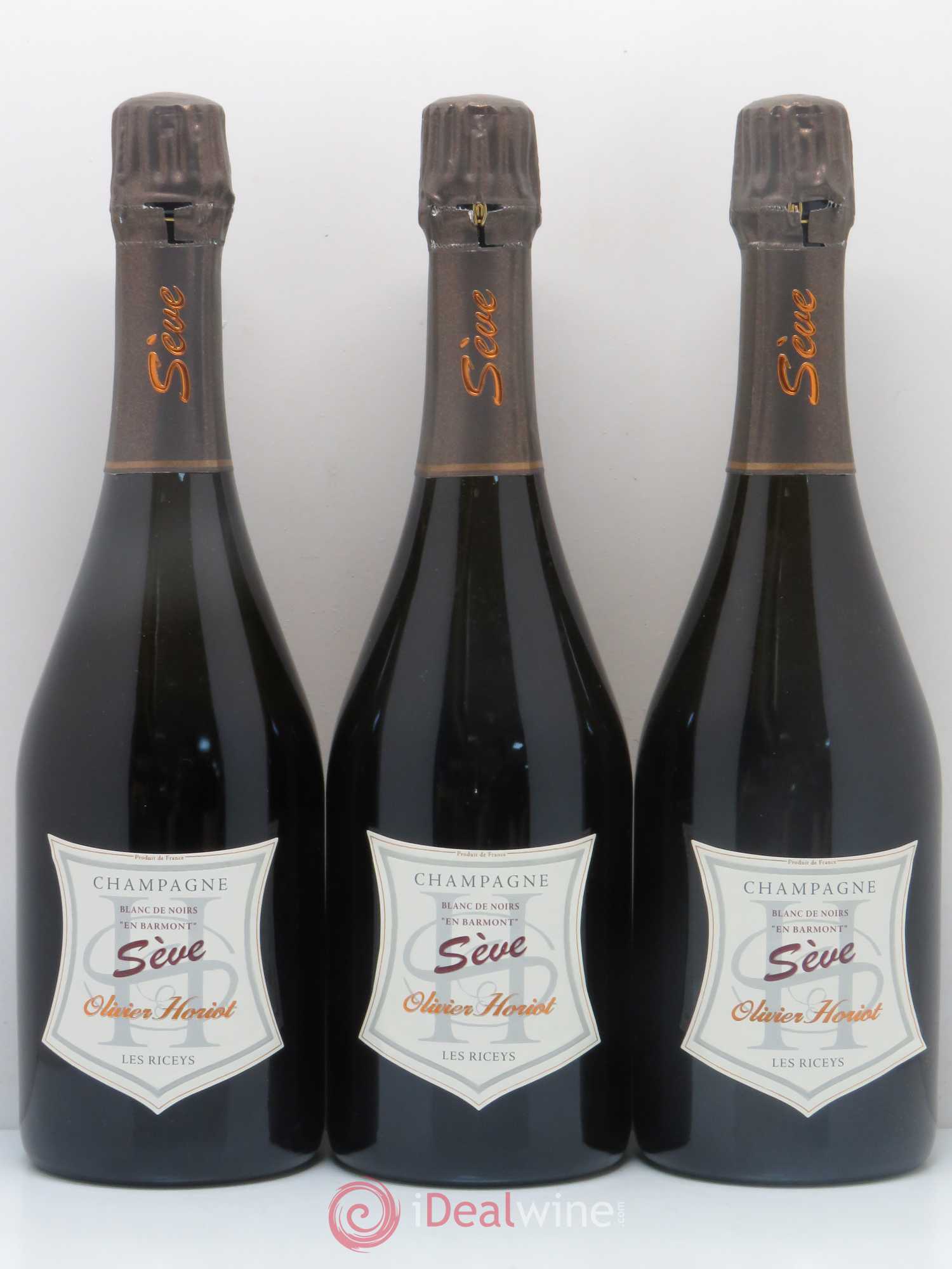 Blanc de Noirs Sève Brut Nature Olivier Horiot En Barmont (sans prix de réserve) 2008 - Posten von 3 Flaschen - 0
