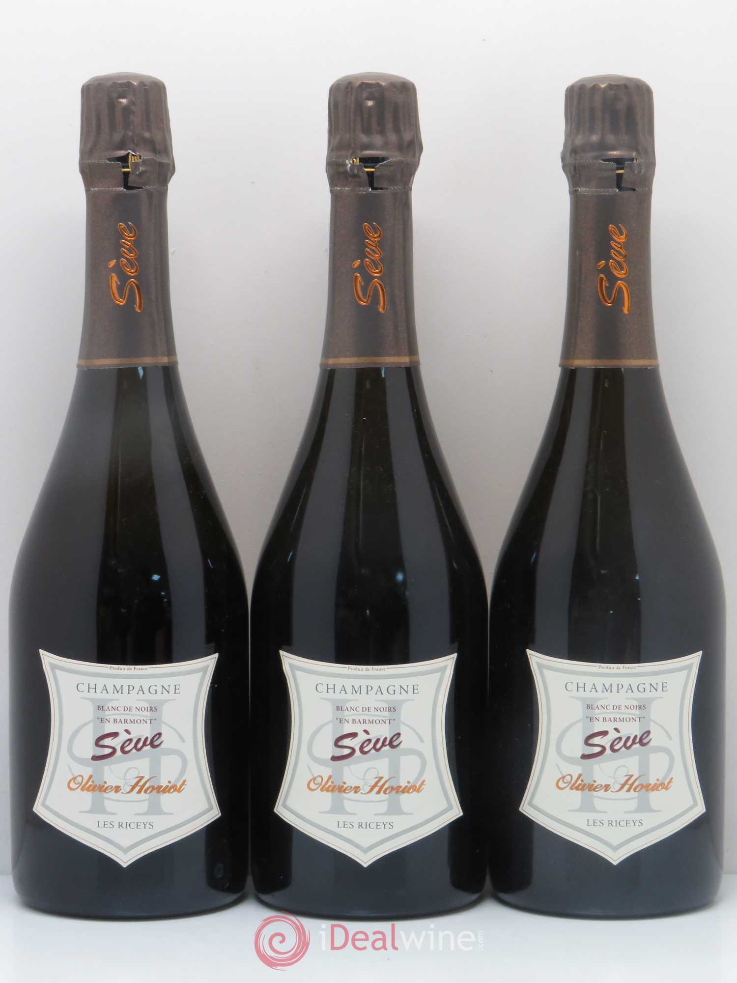 Blanc de Noirs Sève Brut Nature Olivier Horiot (sans prix de réserve) 2008 - Lot de 3 bouteilles - 0