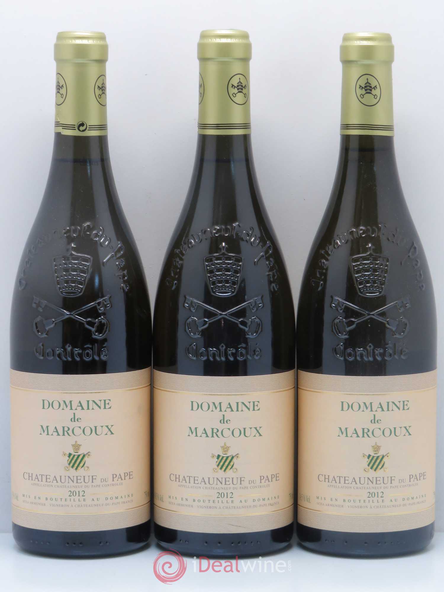Châteauneuf-du-Pape Marcoux (Domaine de) (sans prix de réserve) 2012 - Lot de 3 bouteilles - 0