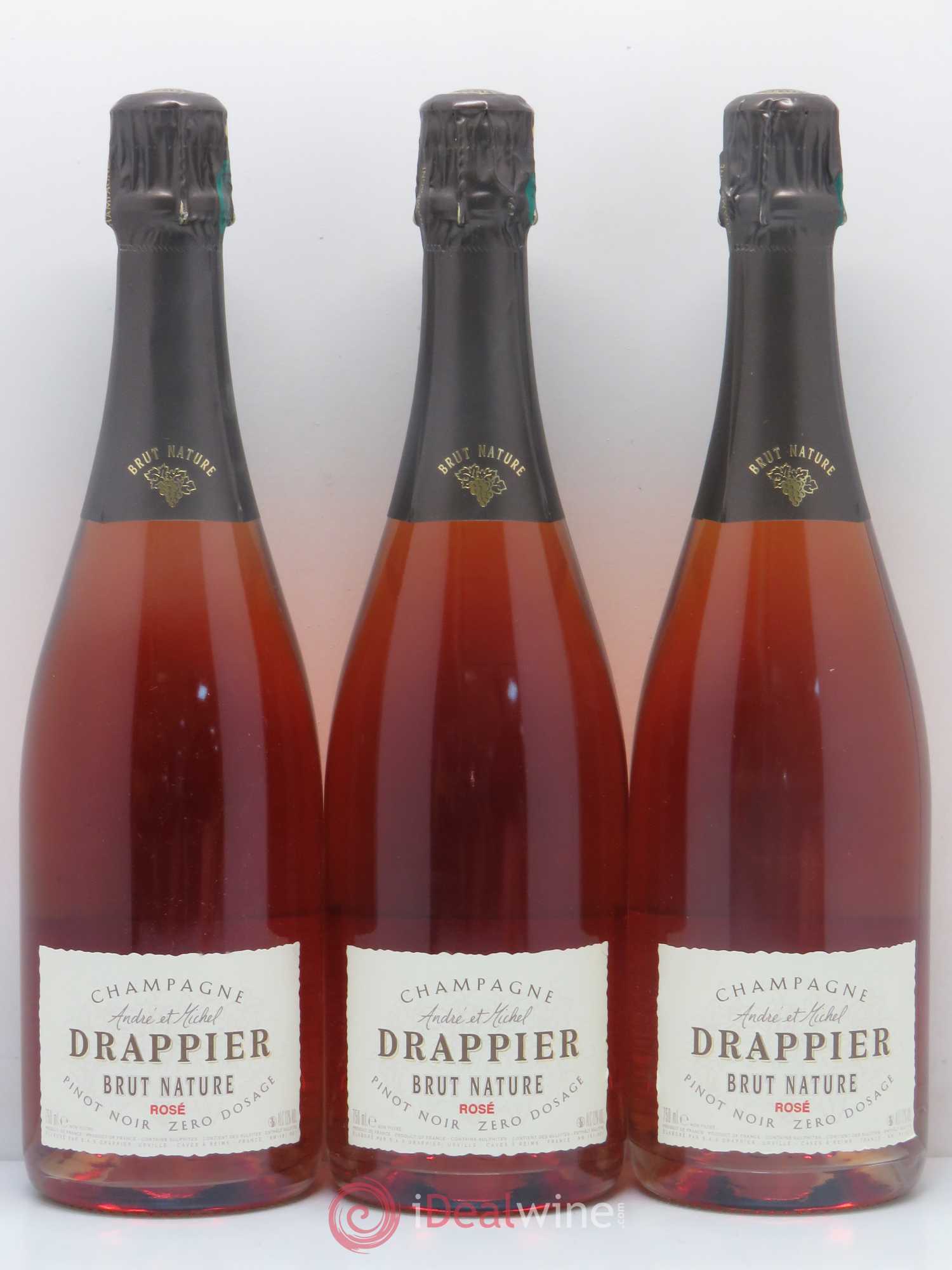 Champagne - Brut Nature Drappier (sans prix de réserve) - Posten von 3 Flaschen - 0