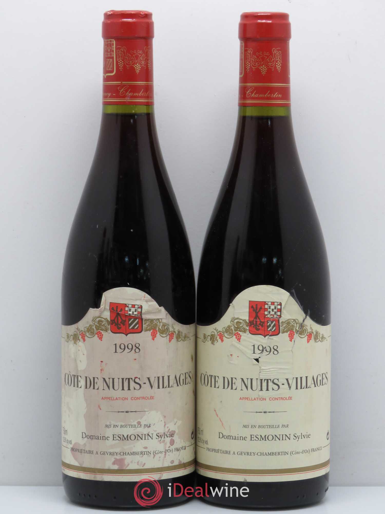 Côte de Nuits-Villages Sylvie Esmonin (sans prix de réserve) 1998 - Posten von 2 Flaschen - 0