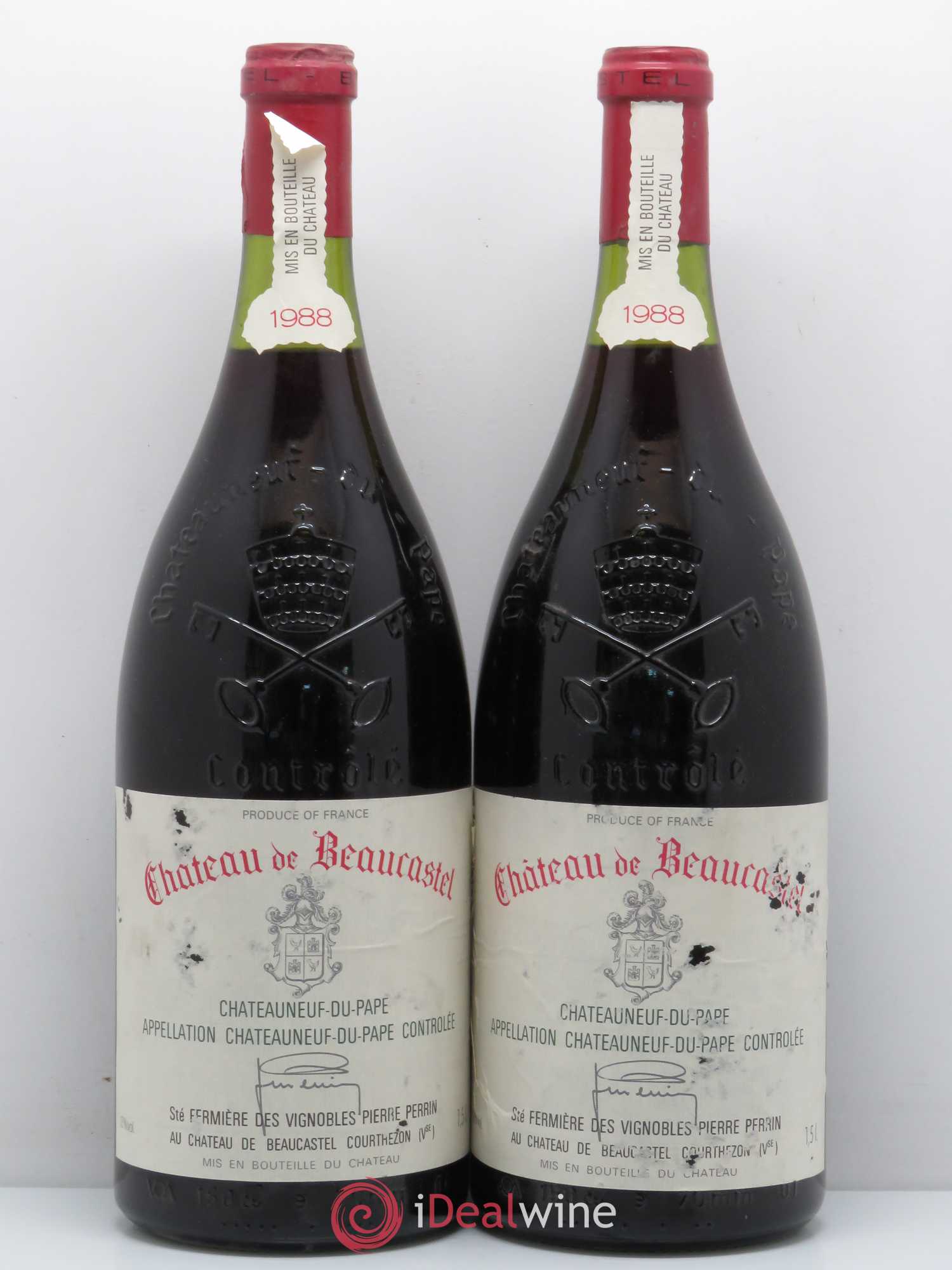 Châteauneuf-du-Pape Château de Beaucastel Famille Perrin 1988 - Lot de 2 magnums - 0