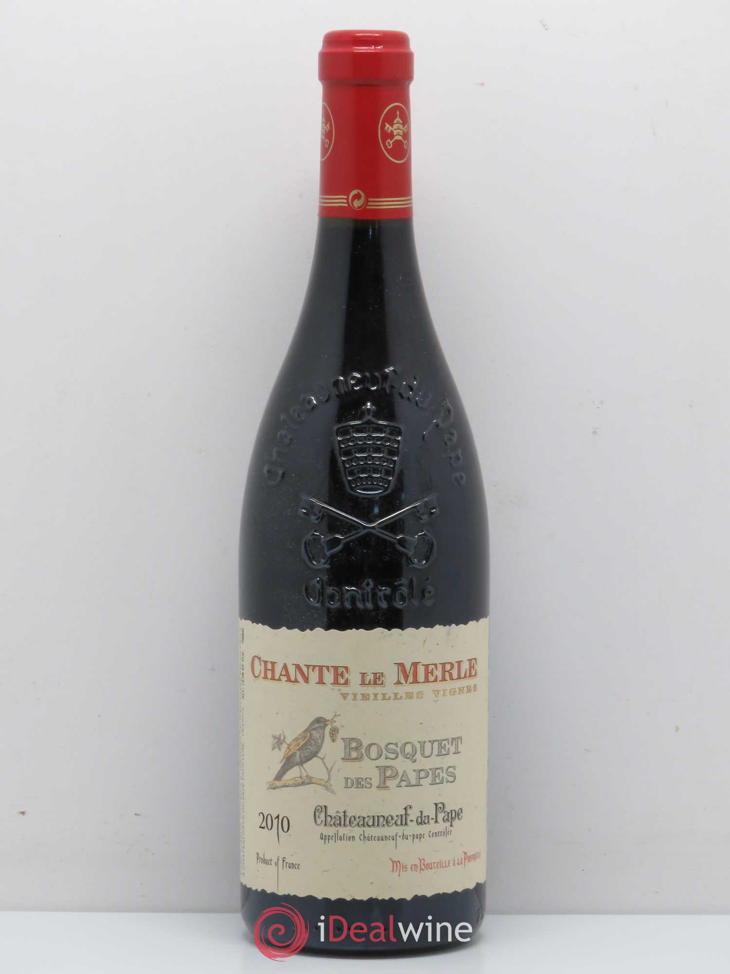 Châteauneuf-du-Pape Bosquet des Papes Chante Le Merle Vieilles Vignes Famille Boiron (sans prix de réserve) 2010 - Lot de 1 bouteille - 0