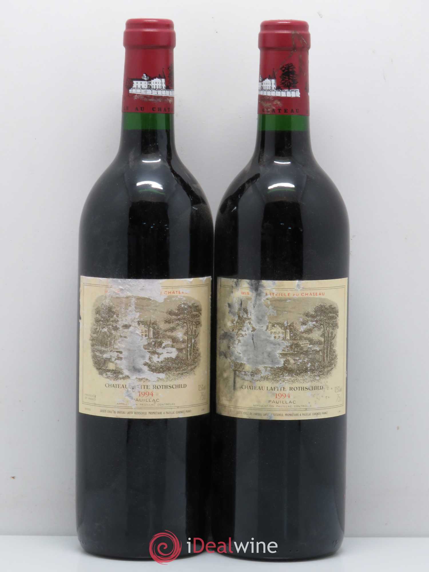 Château Lafite Rothschild 1er Grand Cru Classé (sans prix de réserve) 1994 - Lot de 2 bouteilles - 0