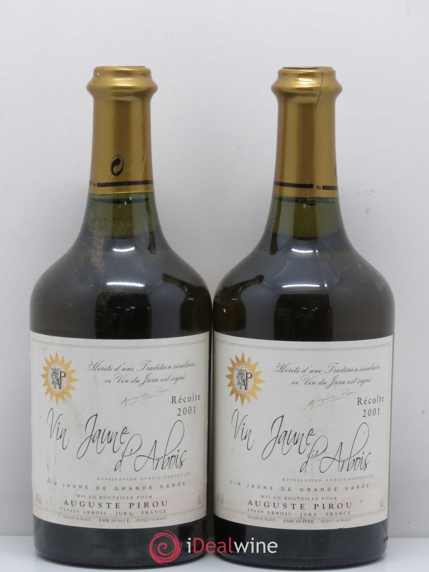 Arbois Vin Jaune A.Pirou (sans prix de réserve) 2001 - Posten von 2 Flaschen - 0