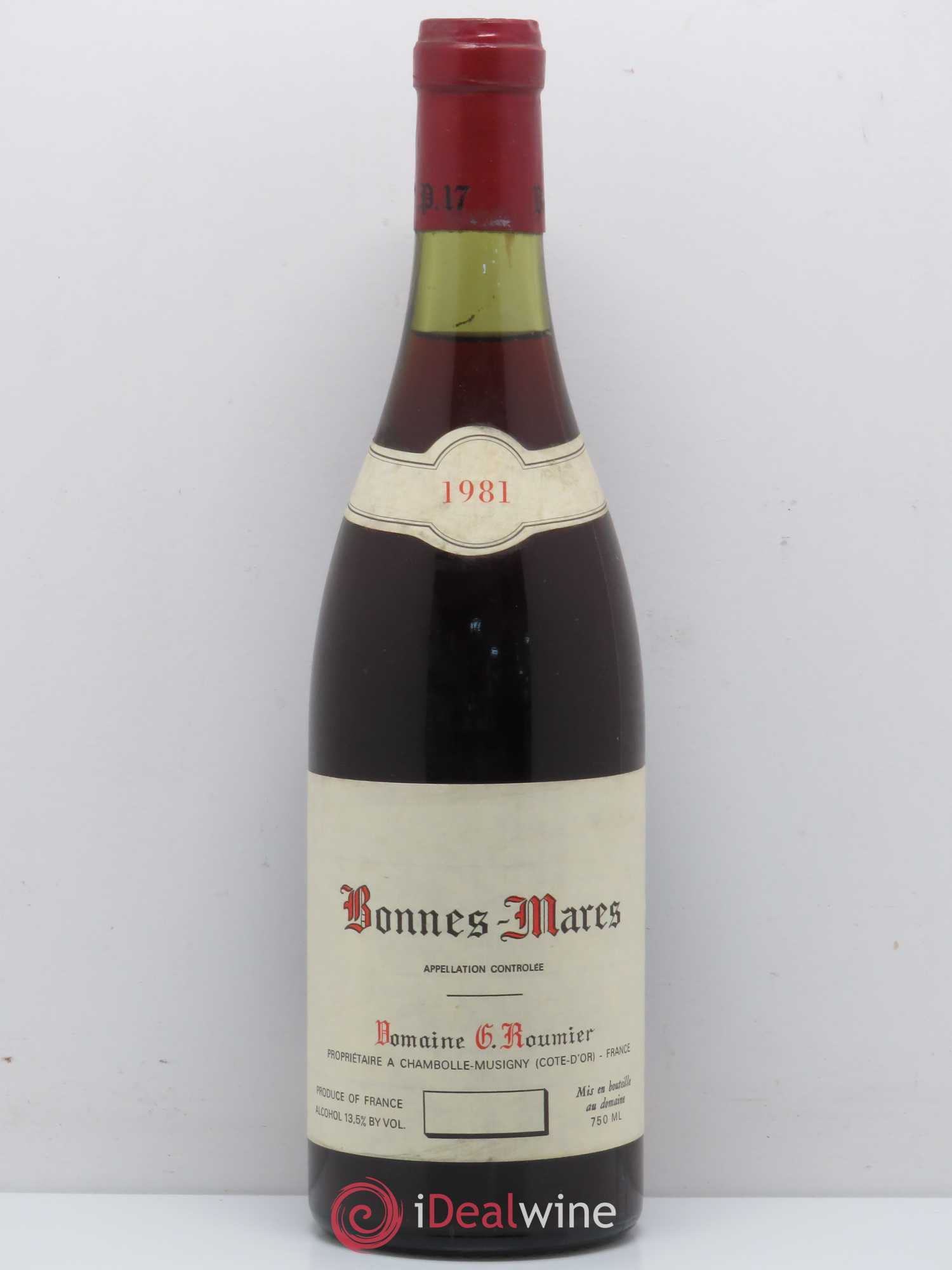 Bonnes-Mares Grand Cru Georges Roumier (Domaine) (sans prix de réserve) 1981 - Lot de 1 bouteille - 0
