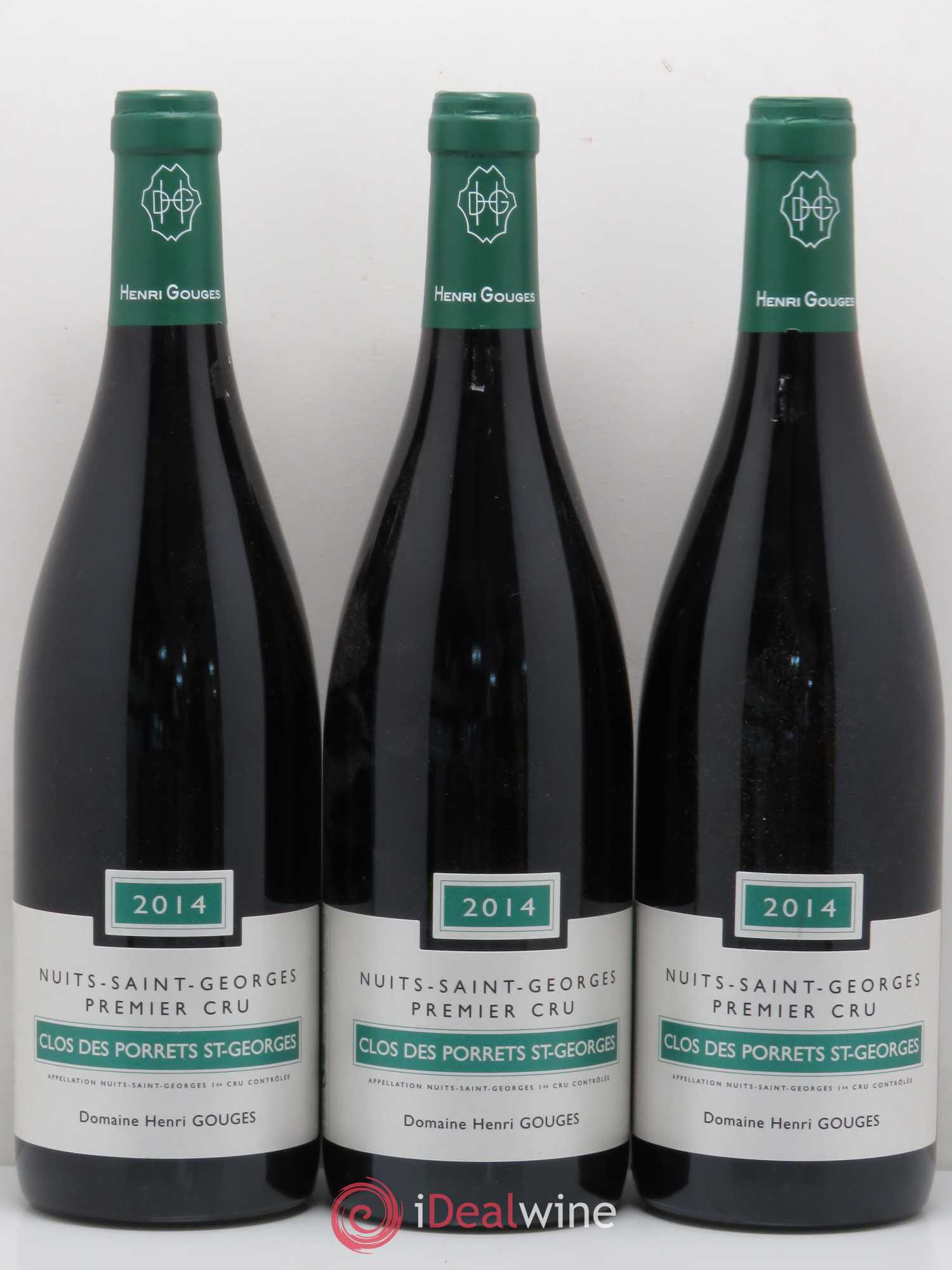Nuits-Saint-Georges 1er Cru Clos des Porrets St Georges Henri Gouges (sans prix de réserve) 2014 - Lot de 3 bouteilles - 0