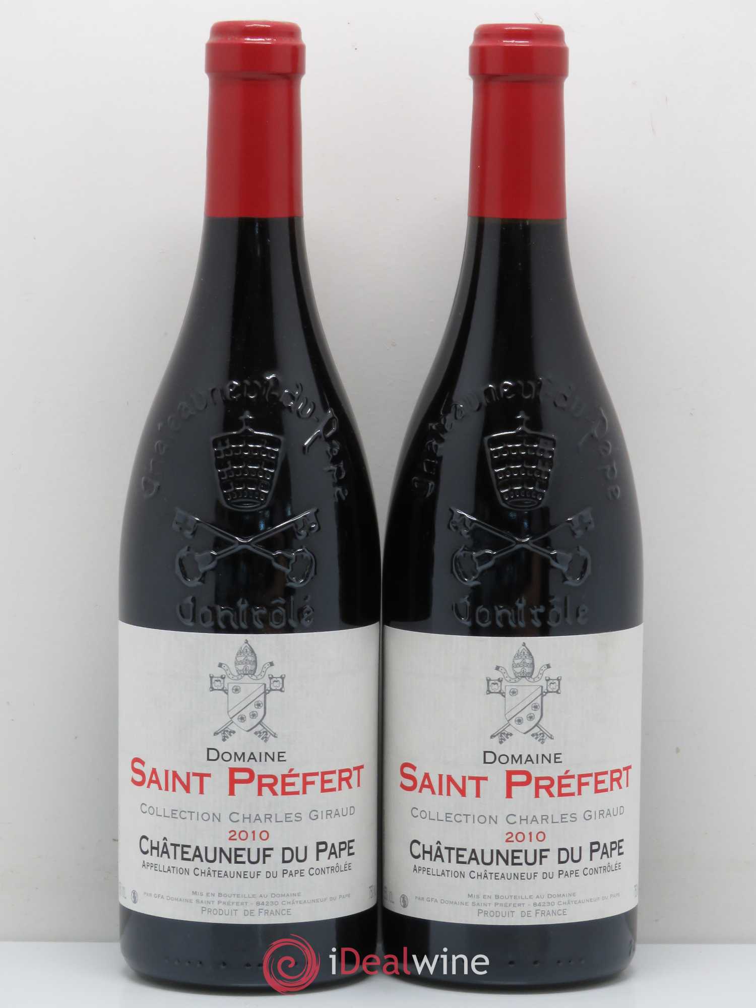 Châteauneuf-du-Pape Collection Charles Giraud Domaine Saint-Préfert 2010 - Lot de 2 bouteilles - 0