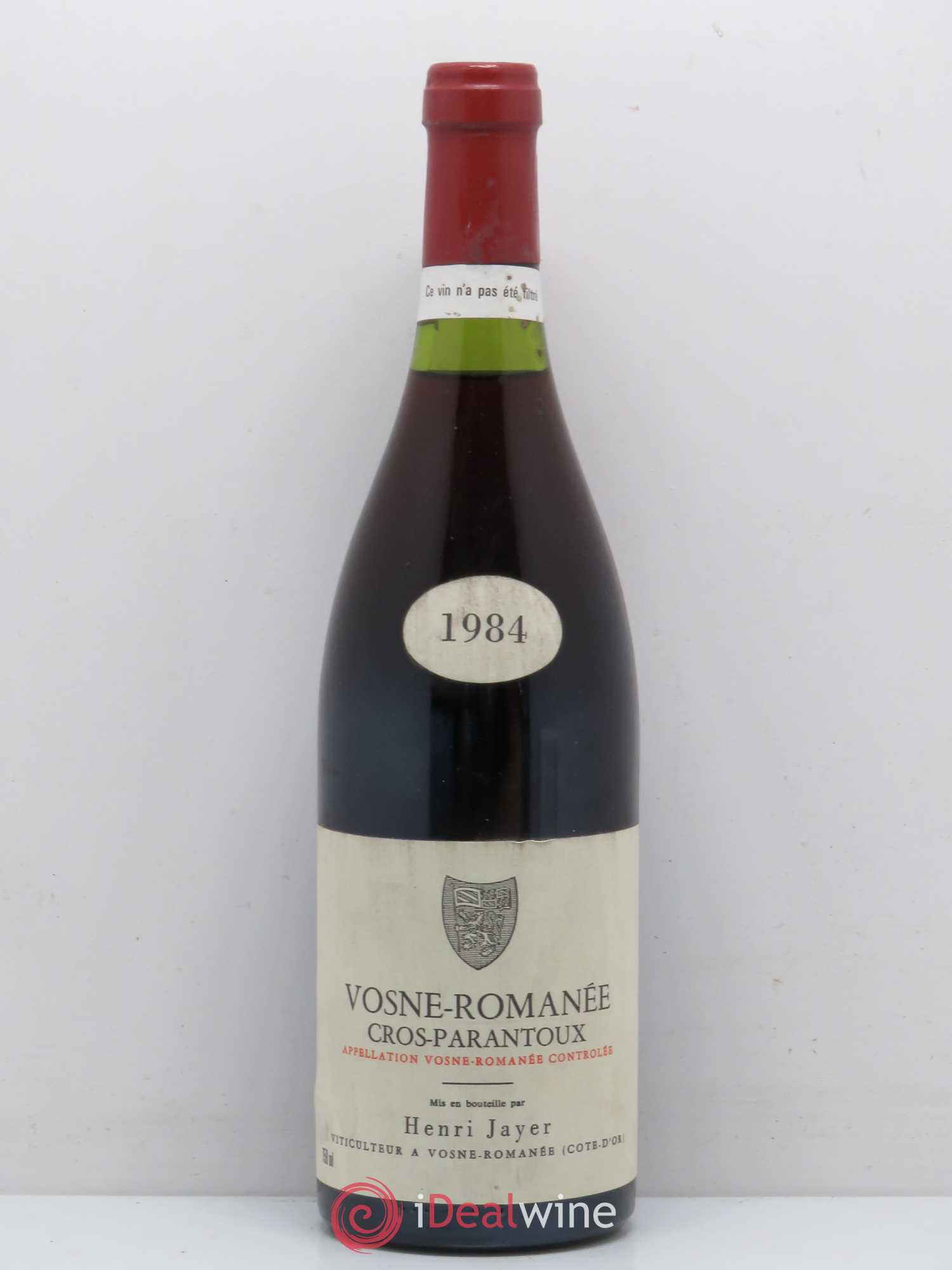 Vosne-Romanée 1er Cru Cros Parantoux Henri Jayer 1984 - Lot de 1 bouteille - 0