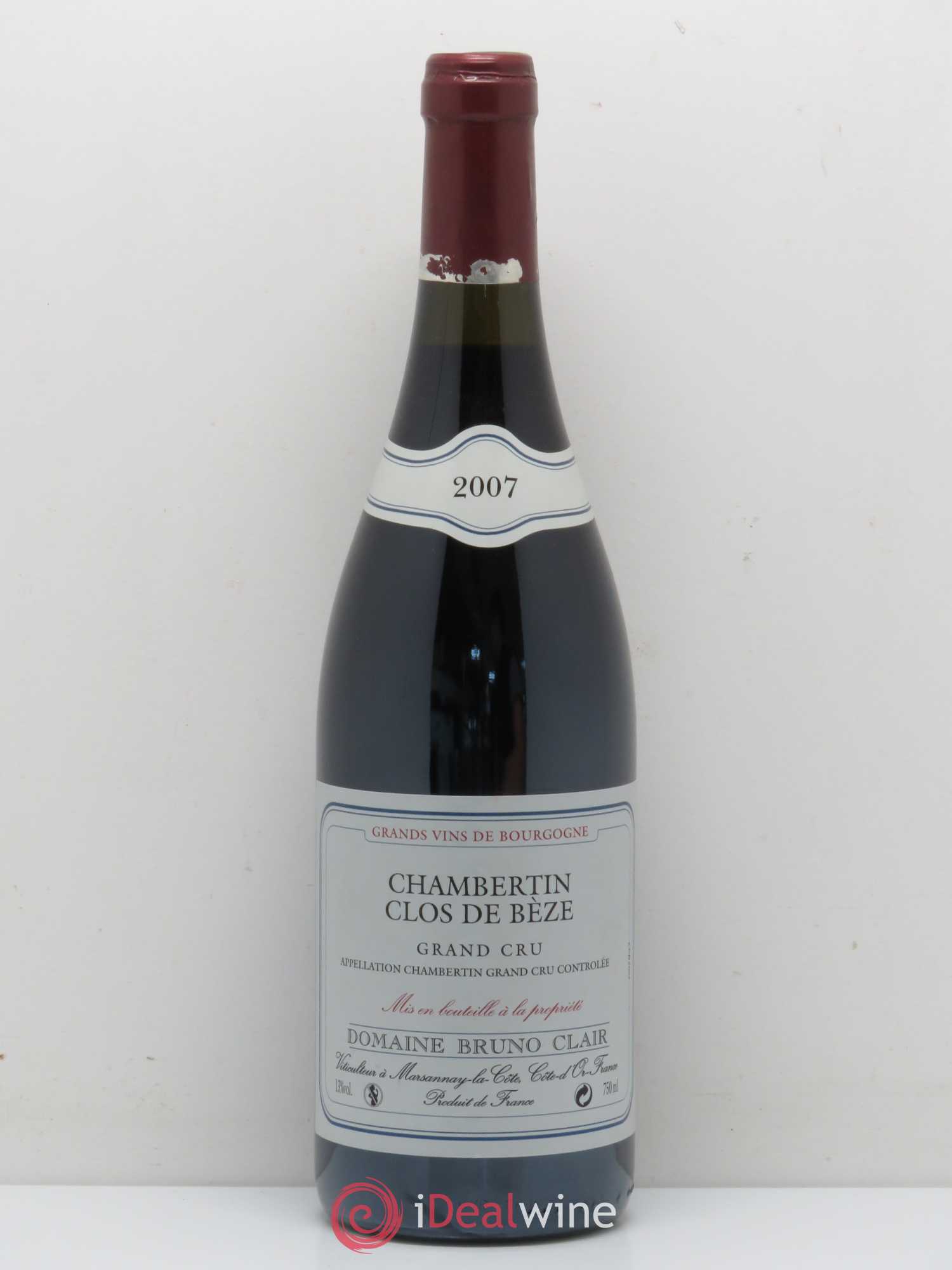 Chambertin Clos de Bèze Grand Cru Bruno Clair (Domaine) (sans prix de réserve) 2007 - Lot de 1 bouteille - 0