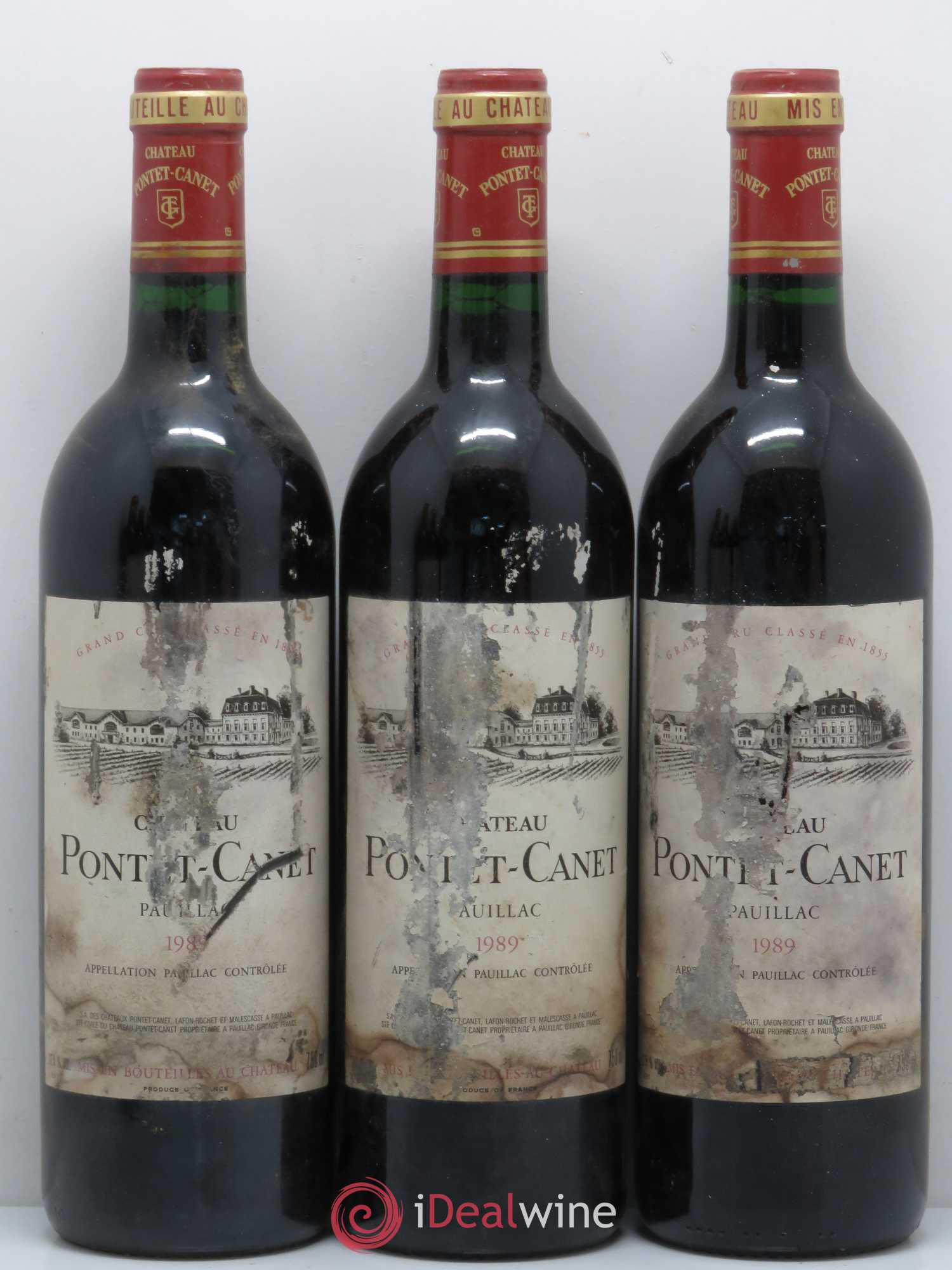 Château Pontet Canet 5ème Grand Cru Classé (sans prix de réserve) 1989 - Lot de 6 bouteilles - 1
