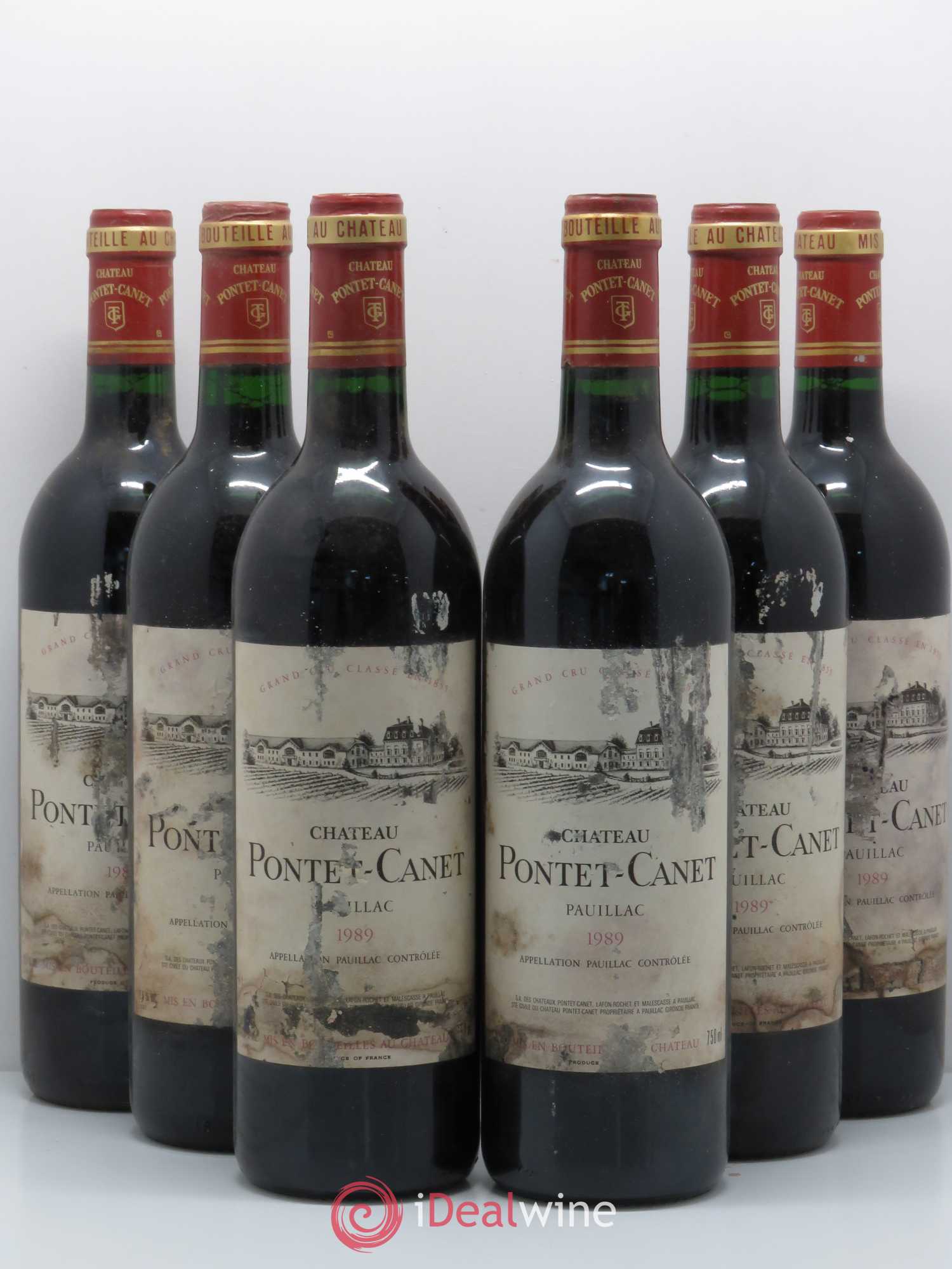 Château Pontet Canet 5ème Grand Cru Classé (sans prix de réserve) 1989 - Lot de 6 bouteilles - 0