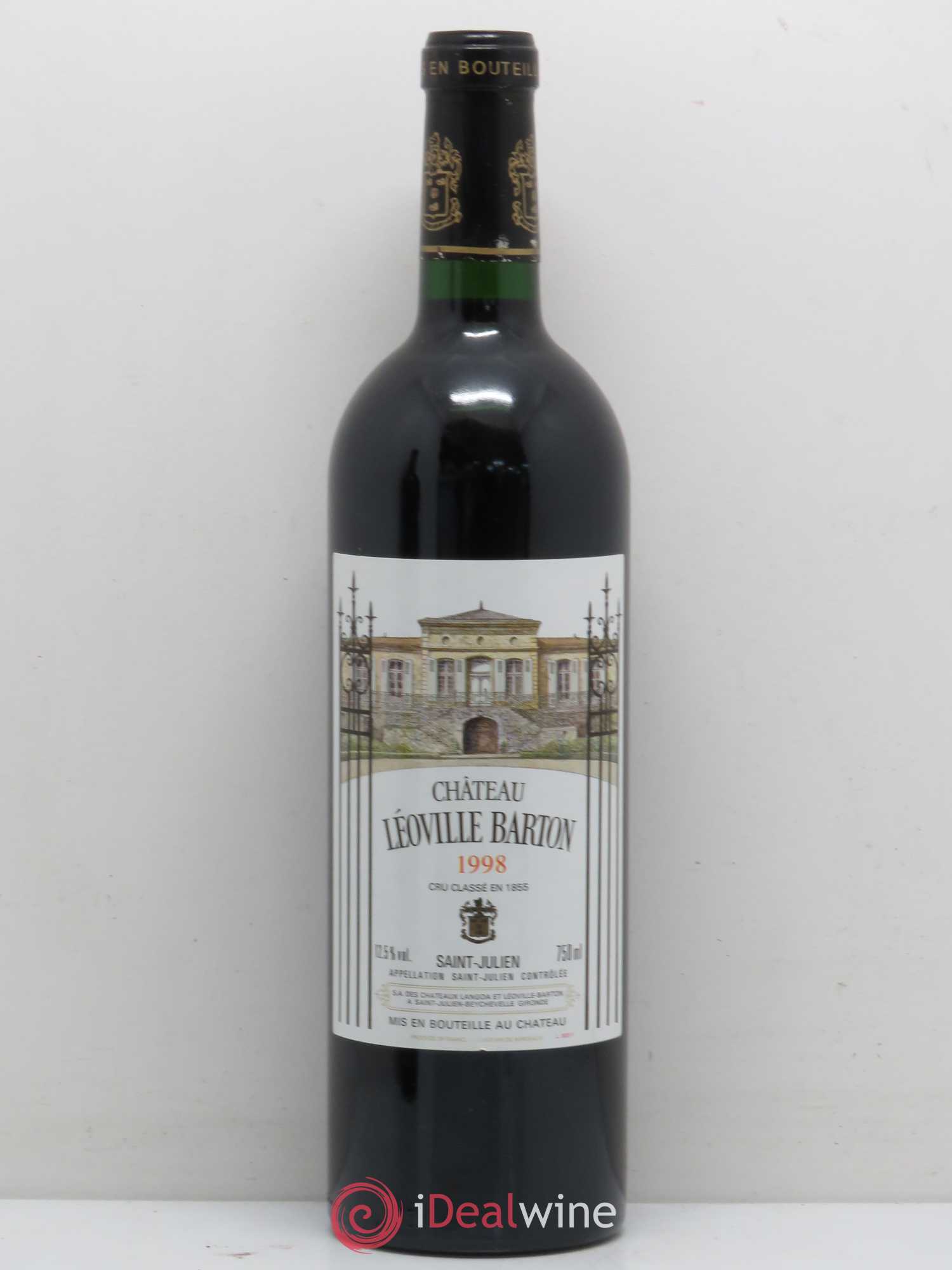Château Léoville Barton 2ème Grand Cru Classé 1998 - Lot de 1 bouteille - 0