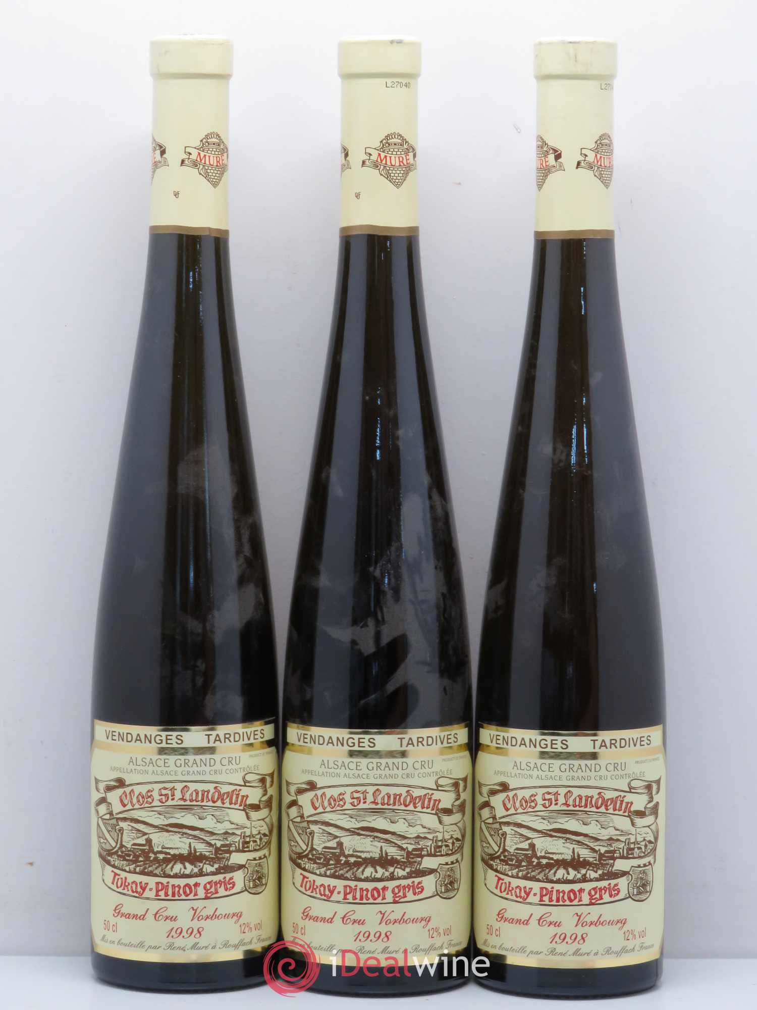 Pinot Gris (Tokay) Vendanges Tardives 1998 - Lotto di 3 bottiglie - 0