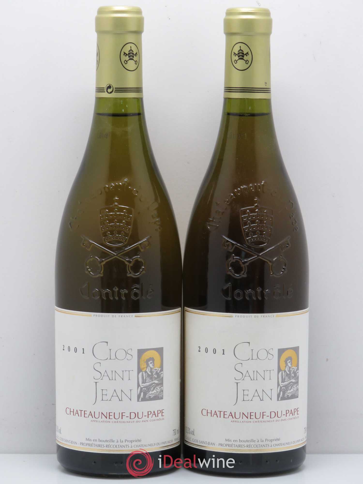 Châteauneuf-du-Pape Clos Saint Jean (sans prix de réserve) 2001 - Posten von 2 Flaschen - 0