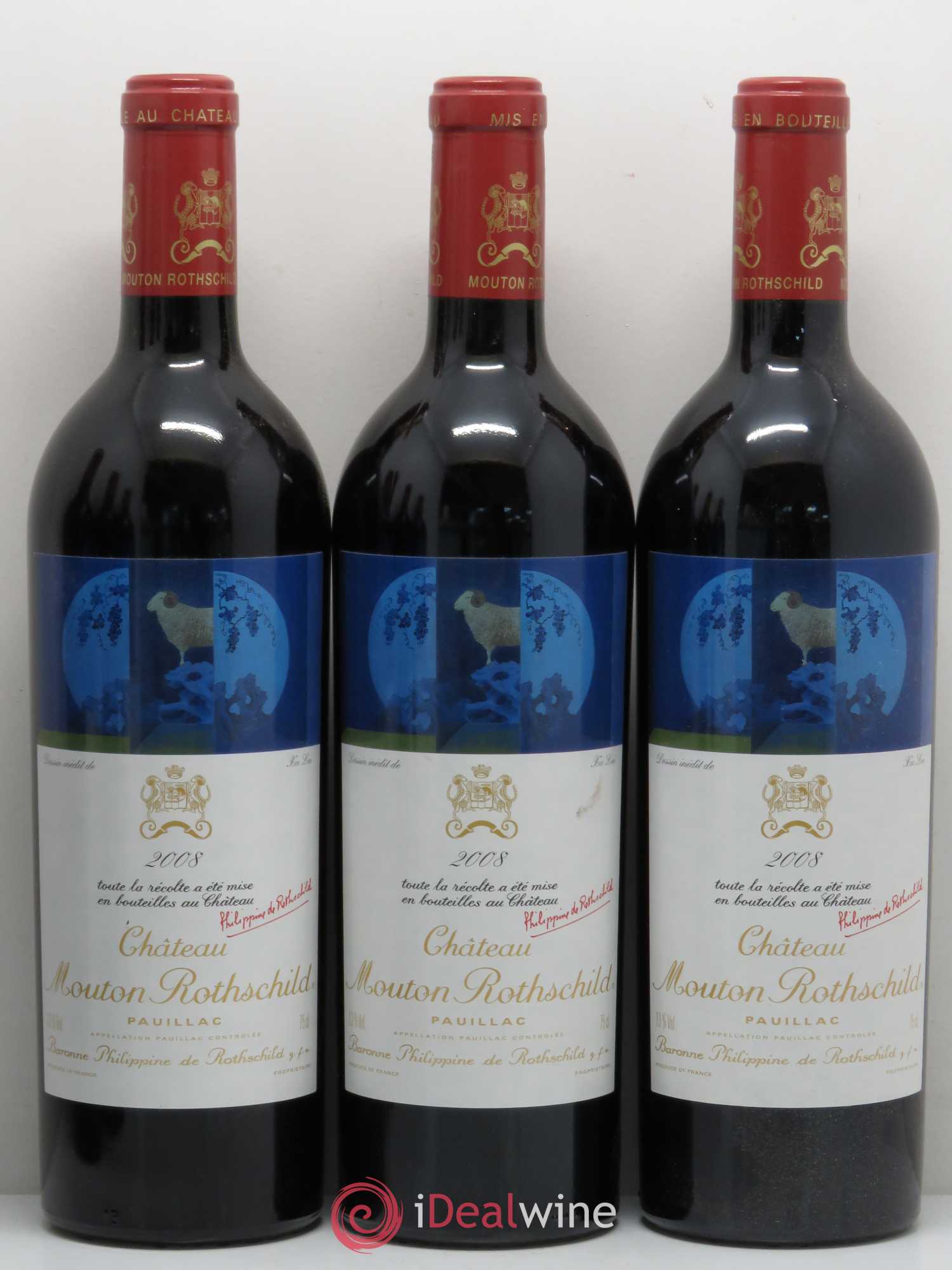 Château Mouton Rothschild 1er Grand Cru Classé 2008 - Lot de 6 bouteilles - 1