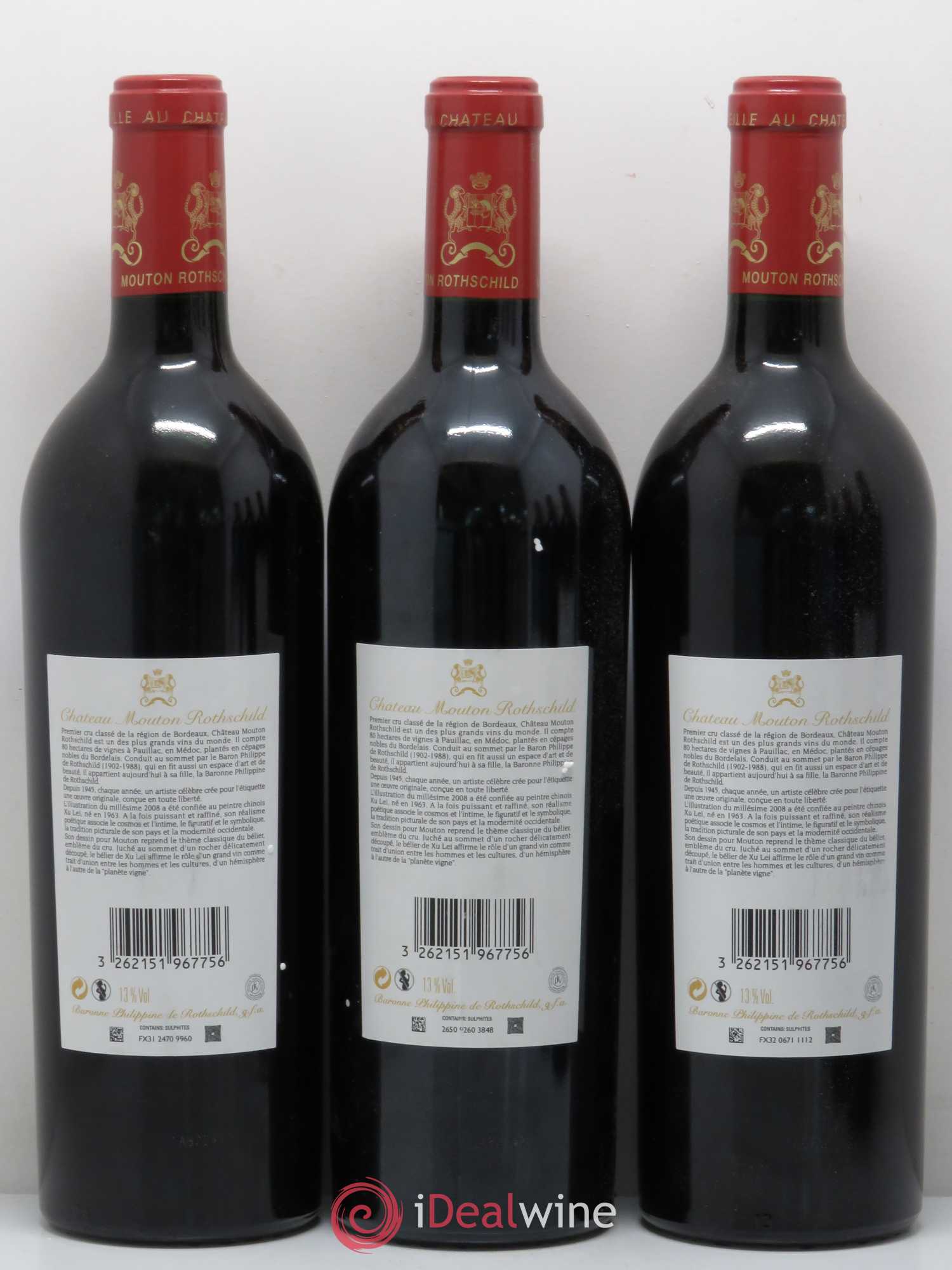 Château Mouton Rothschild 1er Grand Cru Classé 2008 - Lot de 6 bouteilles - 4