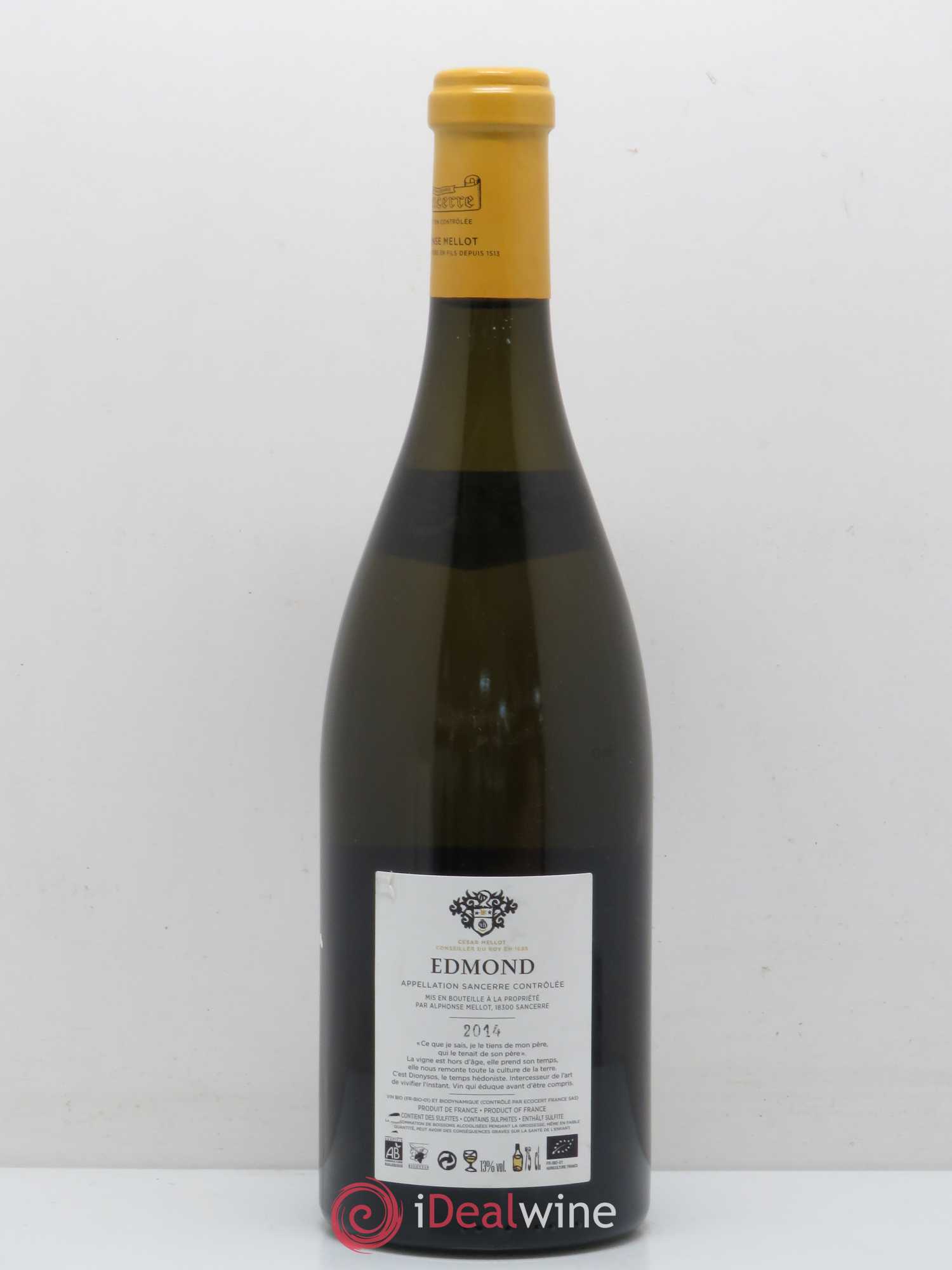 Sancerre Cuvée Edmond Alphonse Mellot (sans prix de réserve) 2014 - Lot de 1 bouteille - 1