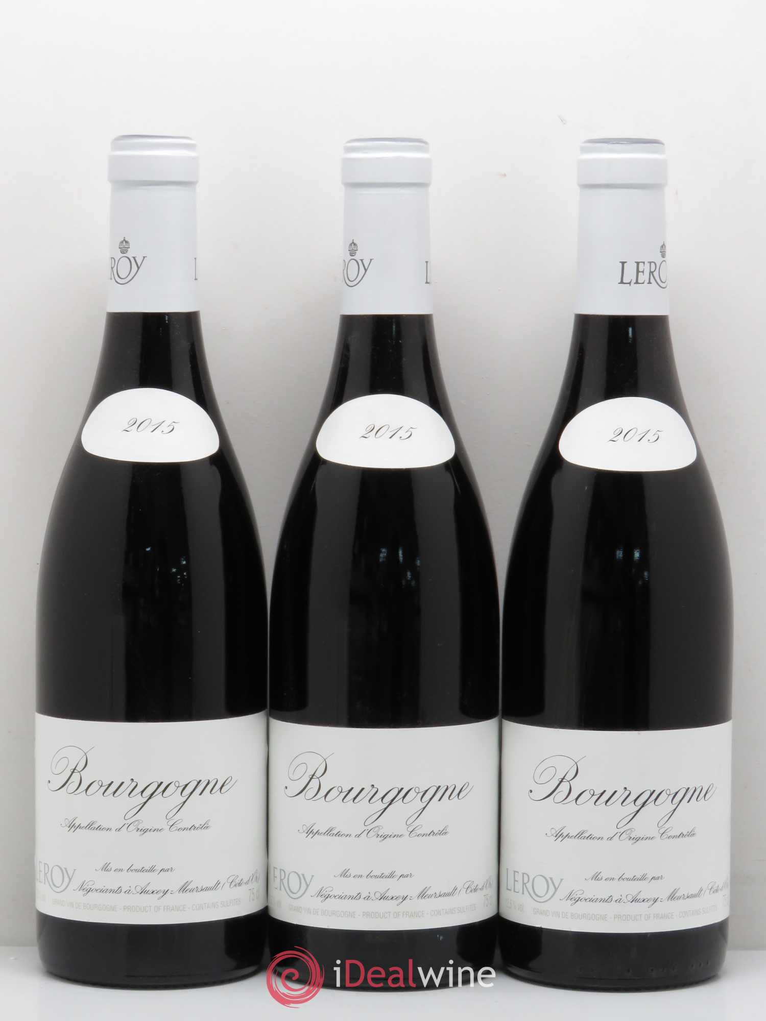 Bourgogne Leroy SA (sans prix de réserve) 2015 - Lot de 3 bouteilles - 0