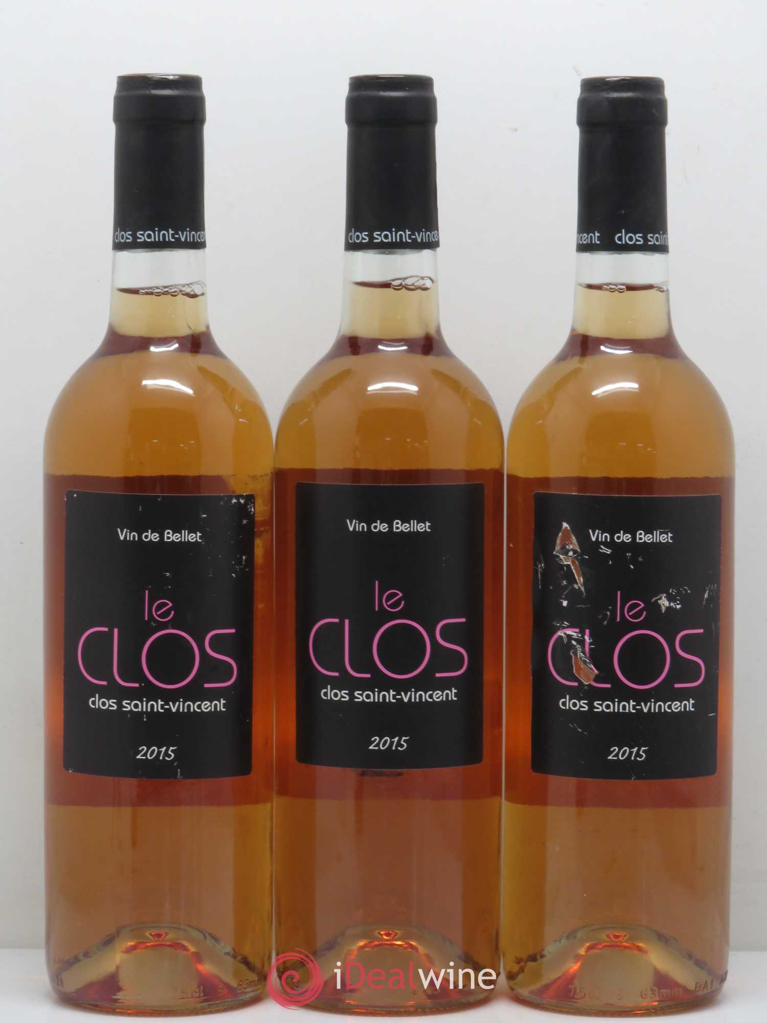 Bellet Clos Saint-Vincent Le Clos Famille Sicardi-Sergi (senza prezzo di riserva) 2015 - Lotto di 3 bottiglie - 0