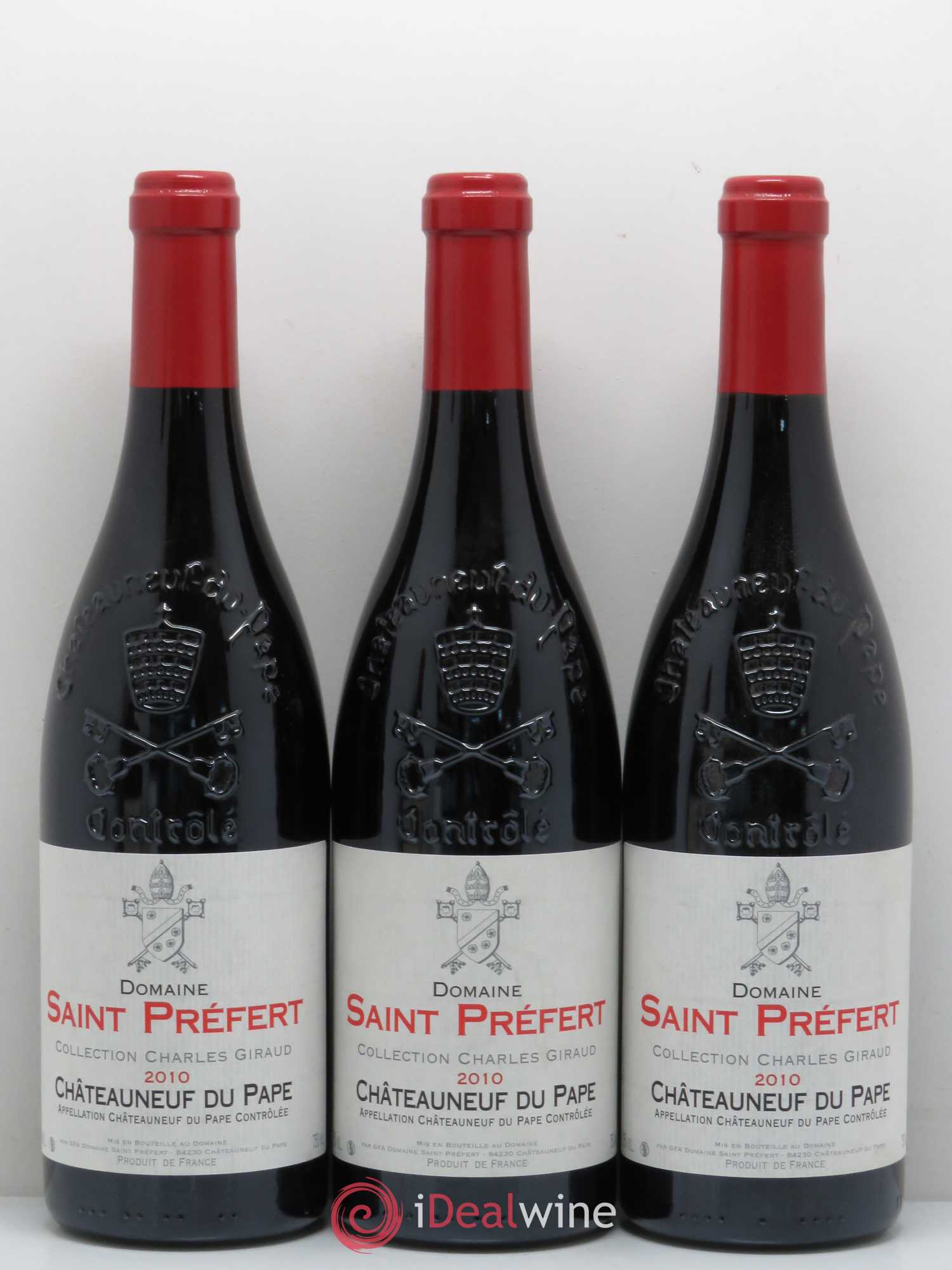Châteauneuf-du-Pape Collection Charles Giraud Domaine Saint-Préfert 2010 - Lot de 3 bouteilles - 0