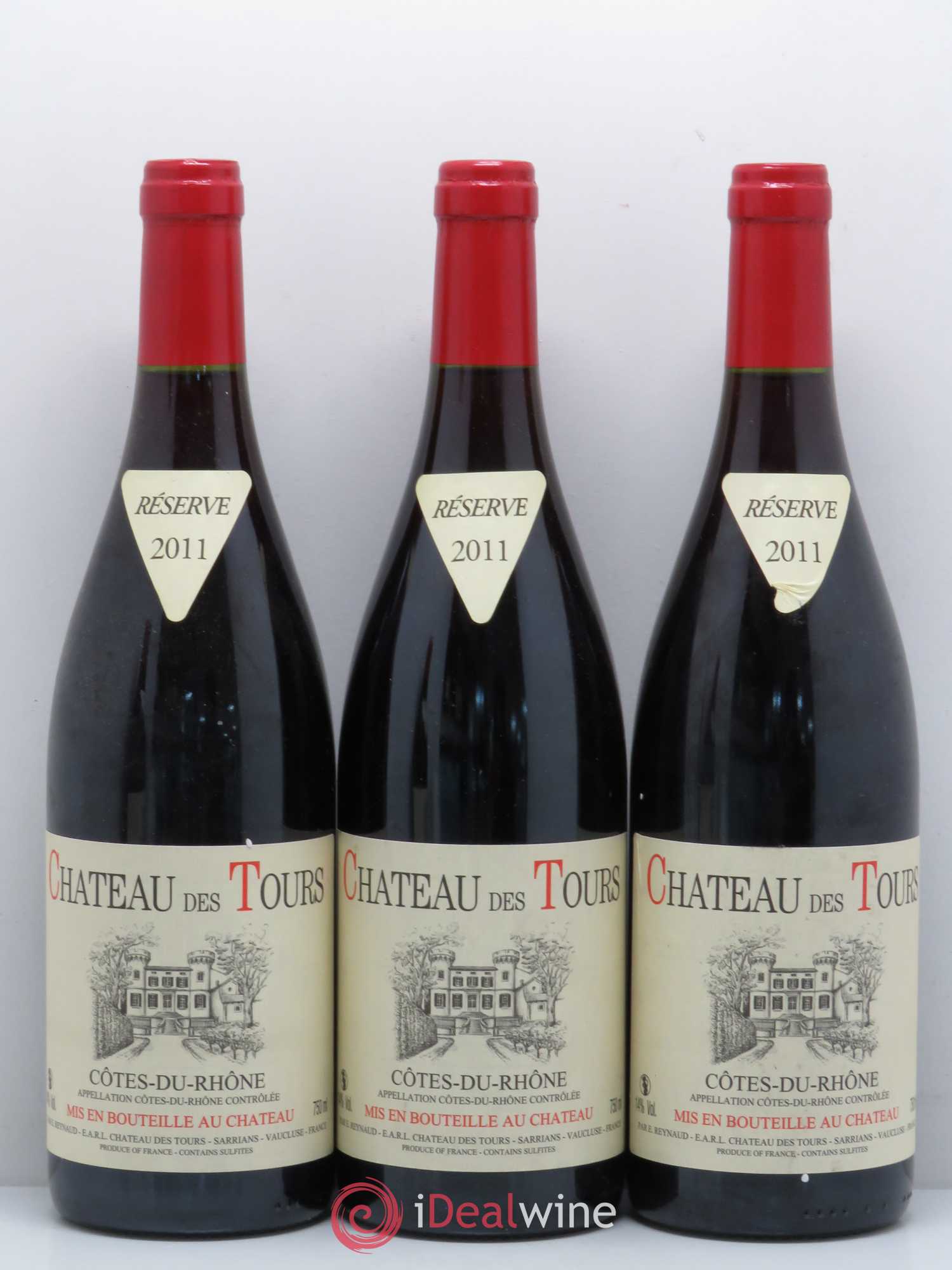 Côtes-du-Rhône Château des Tours Emmanuel Reynaud 2011 - Lot de 3 bouteilles - 0