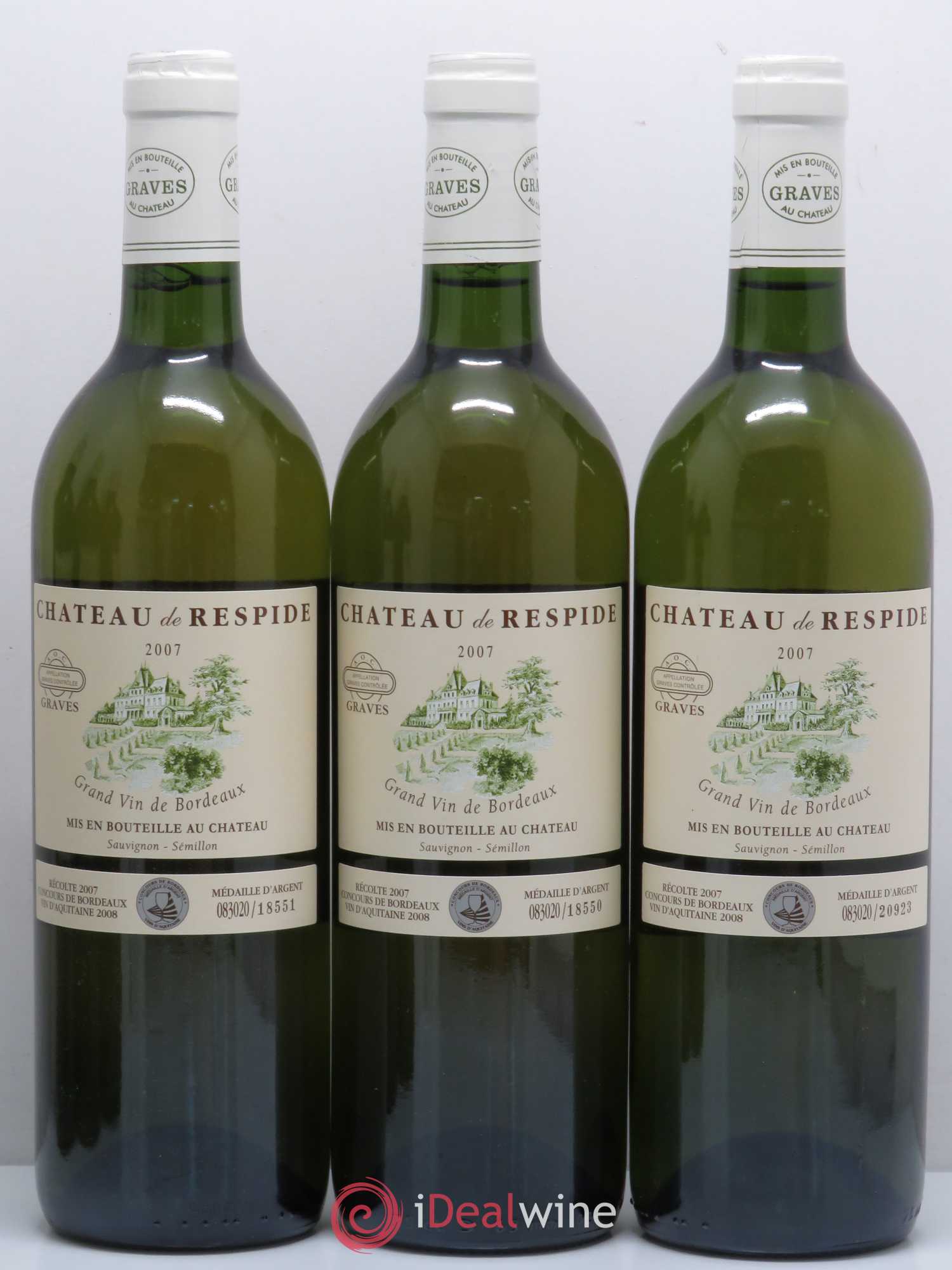 Château Respide Médeville (sans prix de réserve) 2007 - Lot de 6 bouteilles - 1