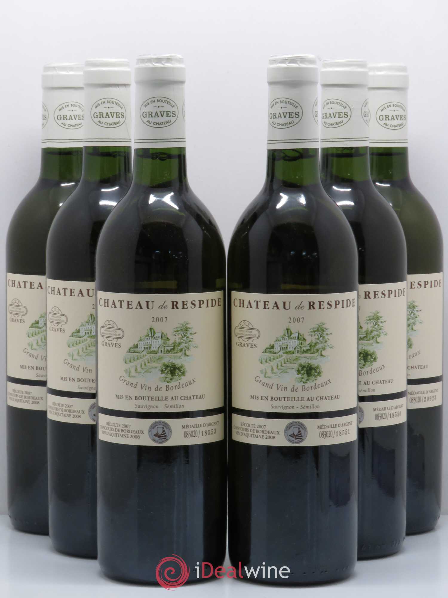 Château Respide Médeville (sans prix de réserve) 2007 - Lot de 6 bouteilles - 0