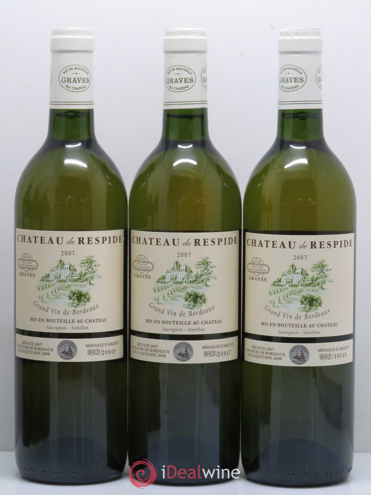 Château Respide Médeville (sans prix de réserve) 2007 - Lot de 6 bouteilles - 1