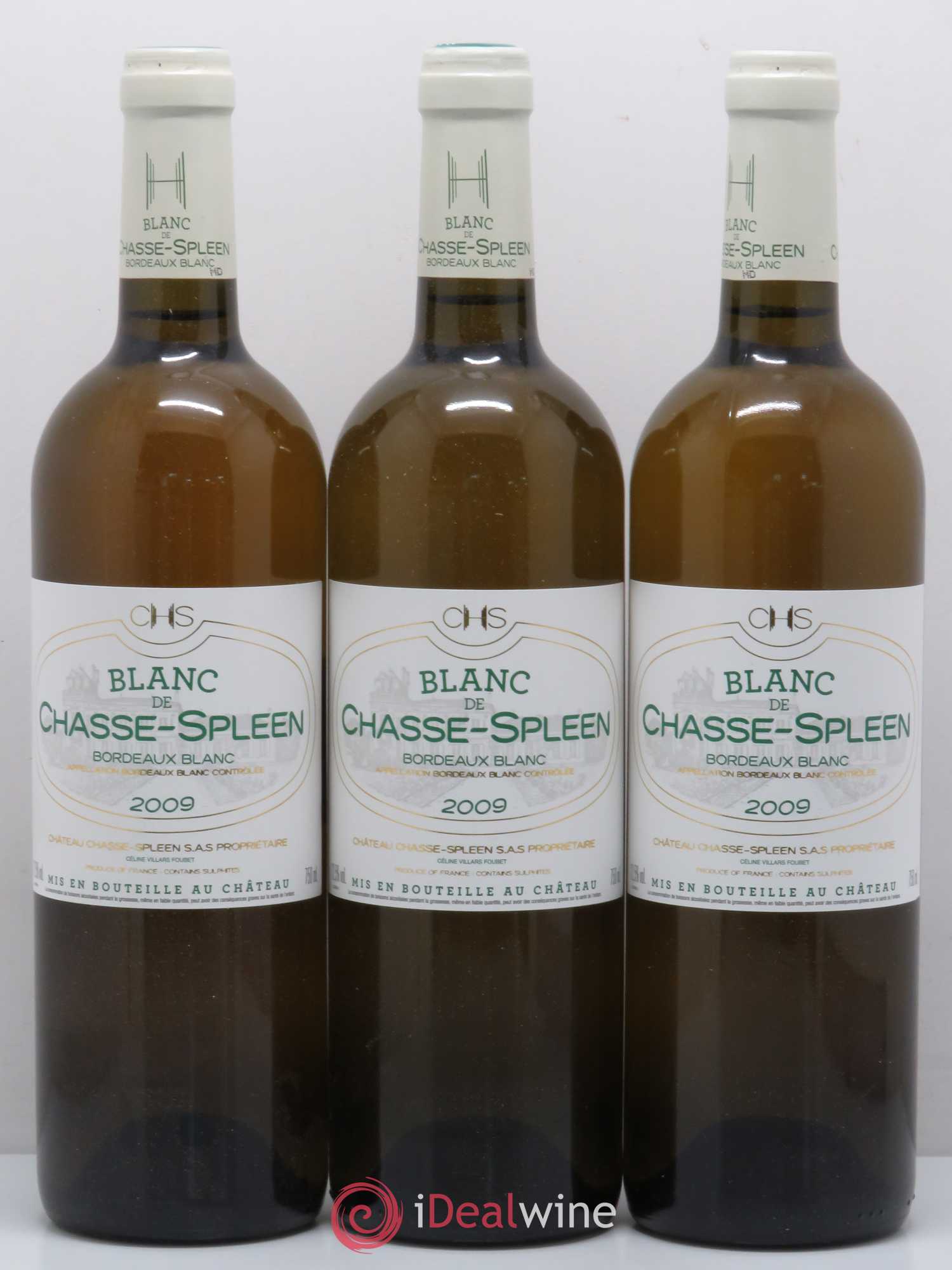 Bordeaux Blanc de Chasse Spleen 2009 - Posten von 6 Flaschen - 2